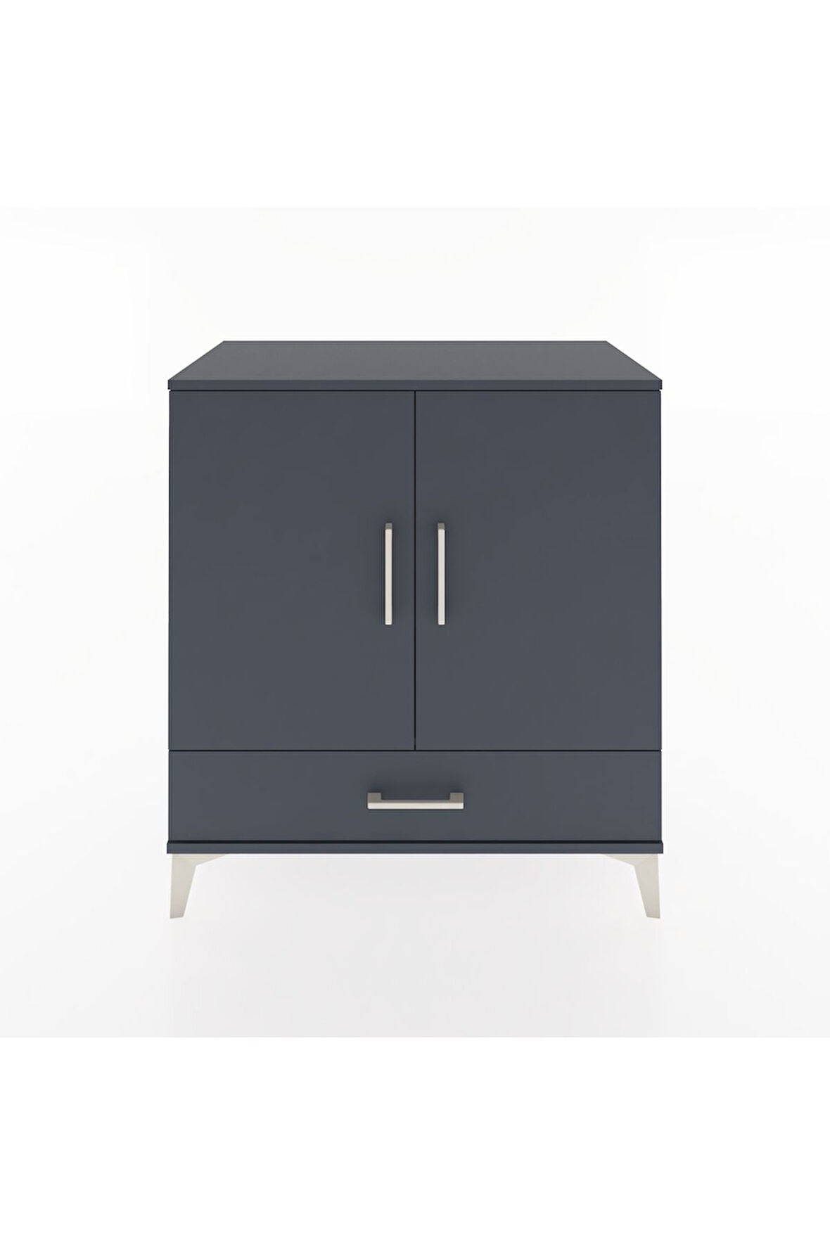 Hyperion Şifonyer Tek Raflı Tek Çekmeceli 2 Kapaklı 88x44x96 Antrasit-Antrasit