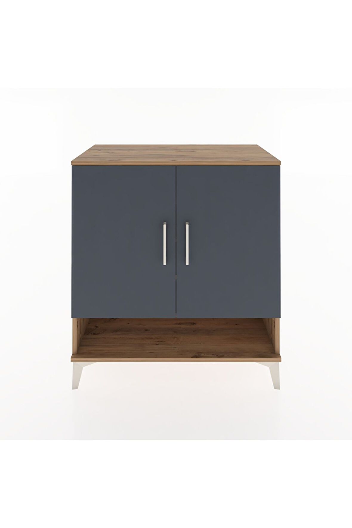 Hyperion Şifonyer 4 Raflı 2 Kapaklı 88x44x96 Çam-Antrasit