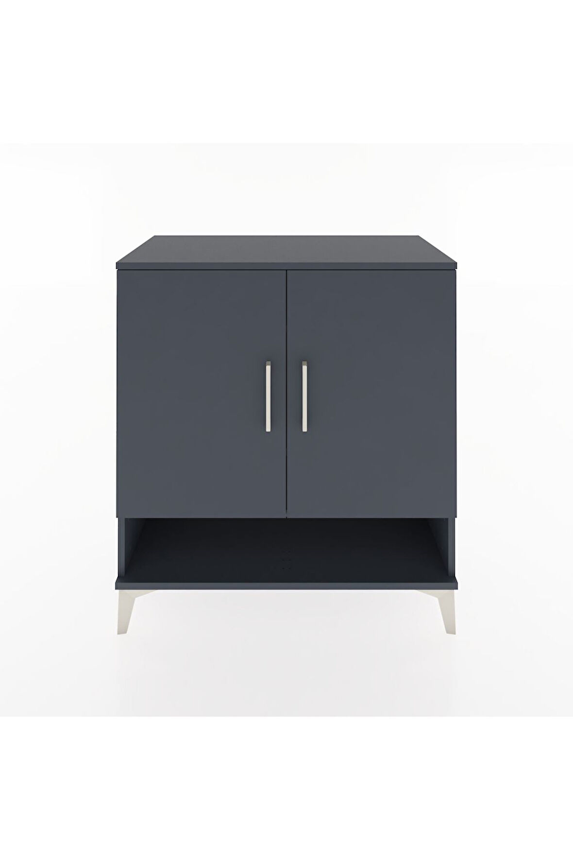 Hyperion Şifonyer 3 Raflı 2 Kapaklı 88x44x96 Antrasit-Antrasit