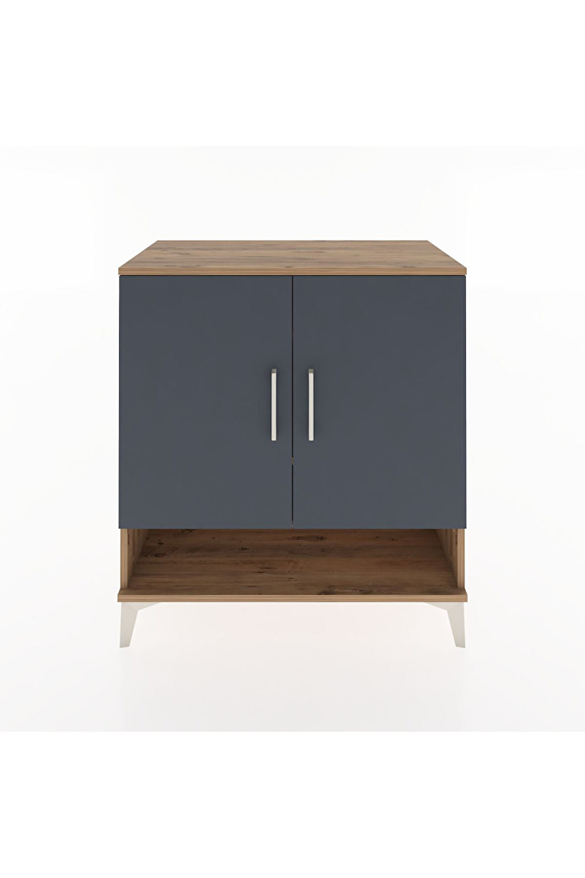 Hyperion Şifonyer 3 Raflı 2 Kapaklı 88x44x96 Çam-Antrasit