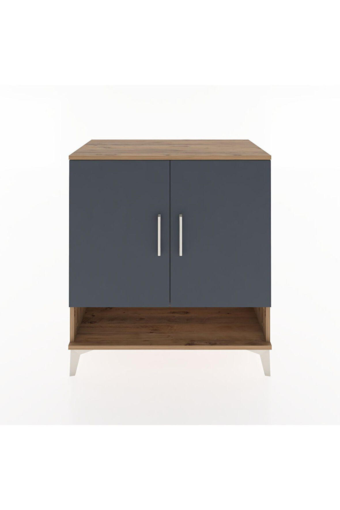 Hyperion Şifonyer Tek Raflı 2 Kapaklı 88x44x96 Çam-Antrasit