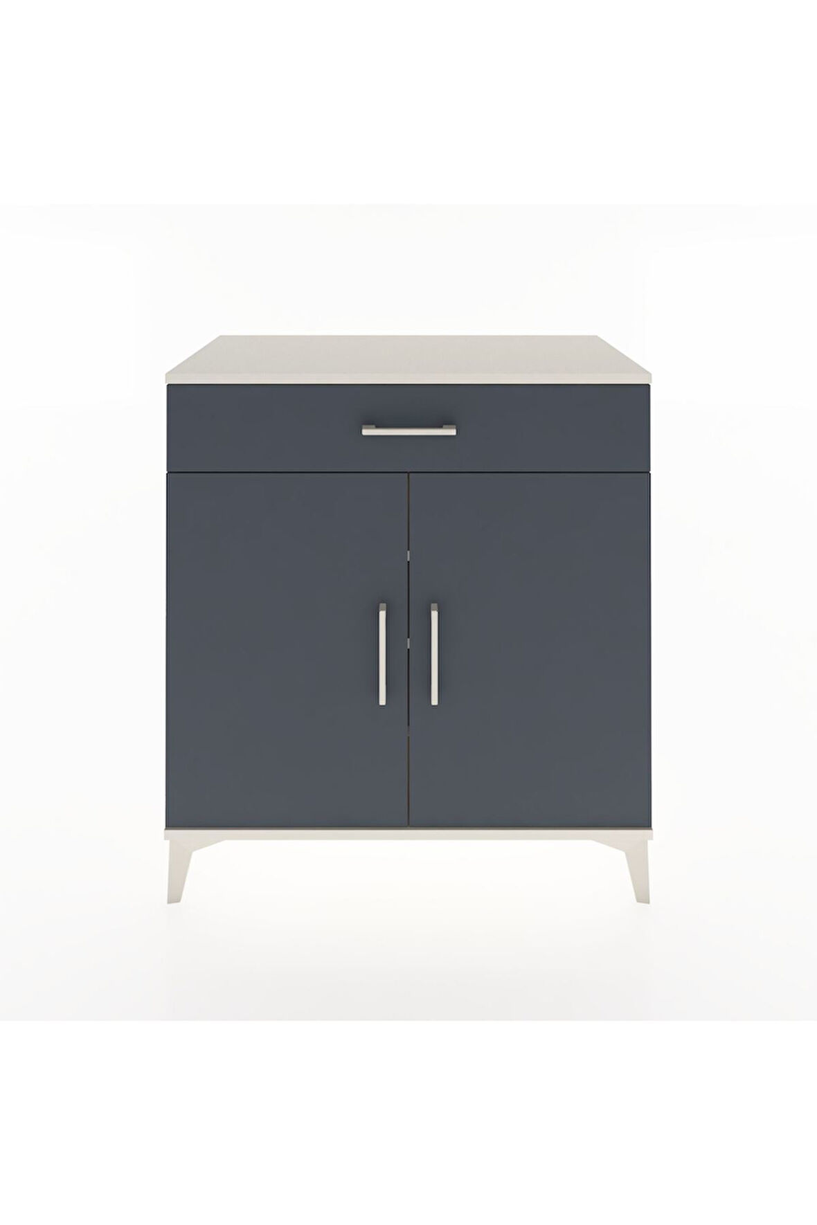 Hyperion Şifonyer 3 Raflı Tek Çekmeceli 2 Kapaklı 88x44x96 Aytaşı-Antrasit