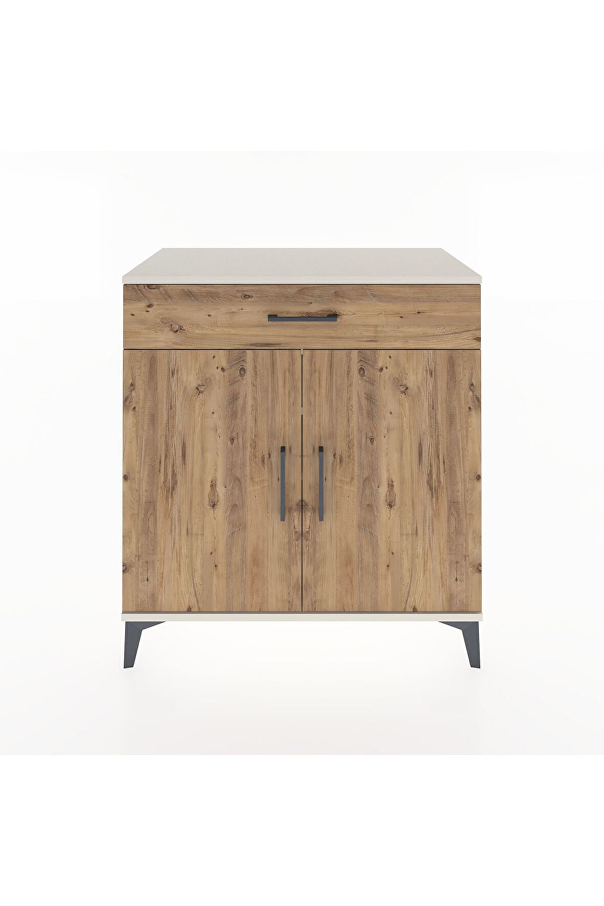 Hyperion Şifonyer 3 Raflı Tek Çekmeceli 2 Kapaklı 88x44x96 Aytaşı-Çam