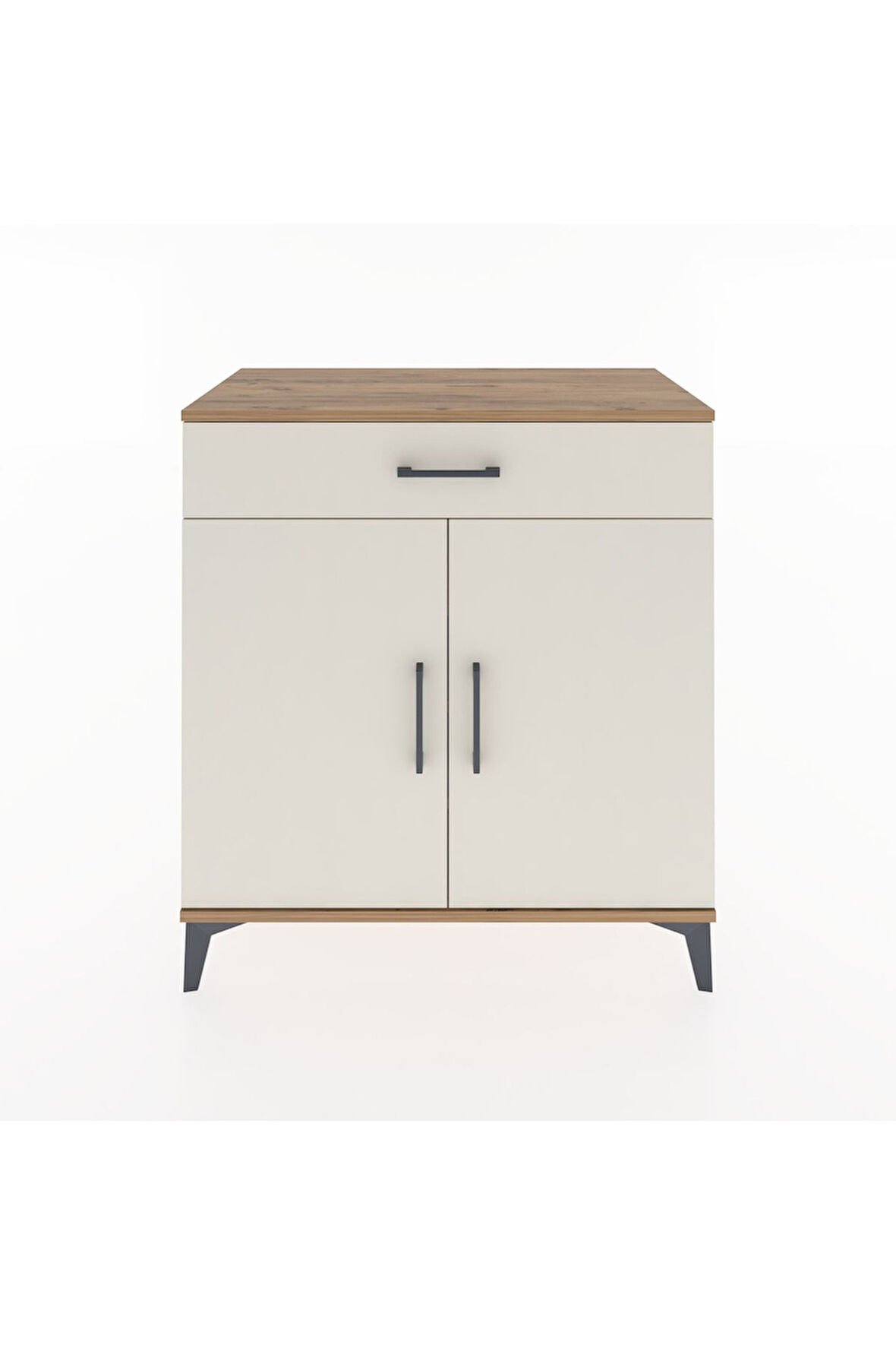 Hyperion Şifonyer 3 Raflı Tek Çekmeceli 2 Kapaklı 88x44x96 Çam-Aytaşı