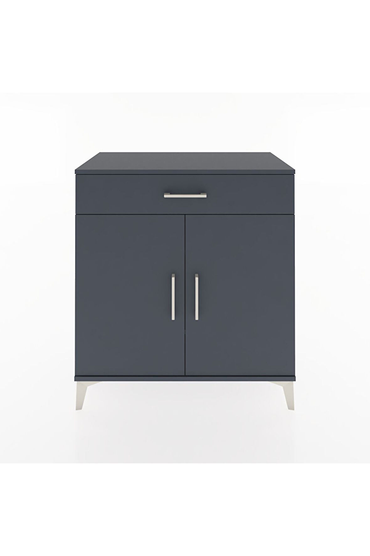 Hyperion Şifonyer 2 Raflı Tek Çekmeceli 2 Kapaklı 88x44x96 Antrasit-Antrasit