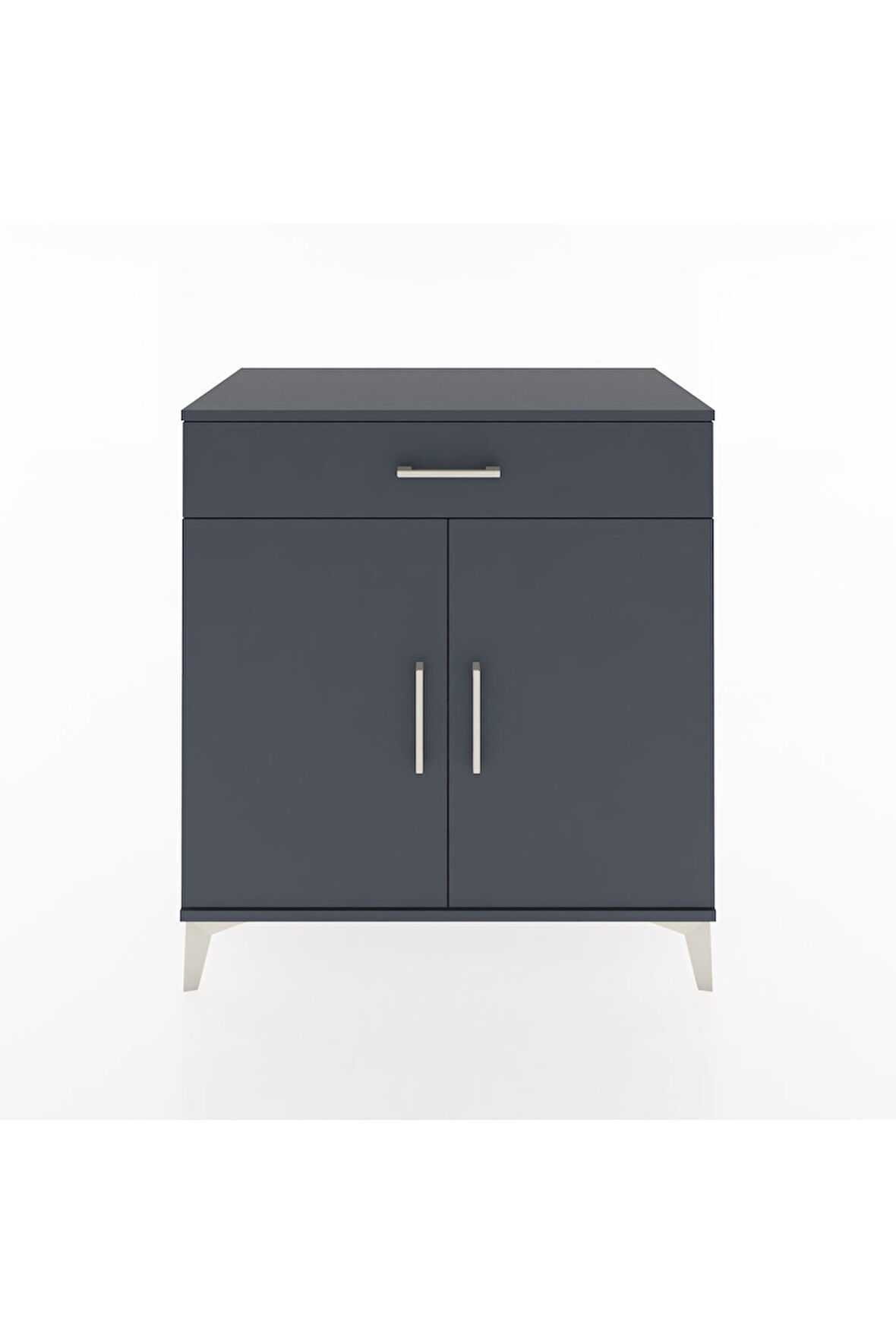 Hyperion Şifonyer Tek Raflı Tek Çekmeceli 2 Kapaklı 88x44x96 Antrasit-Antrasit