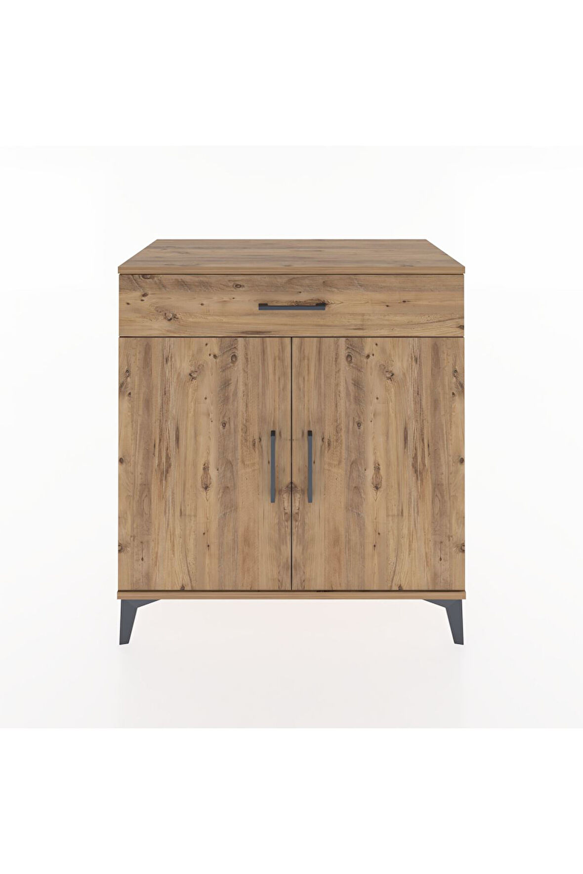 Hyperion Şifonyer Tek Raflı Tek Çekmeceli 2 Kapaklı 88x44x96 Çam-Çam