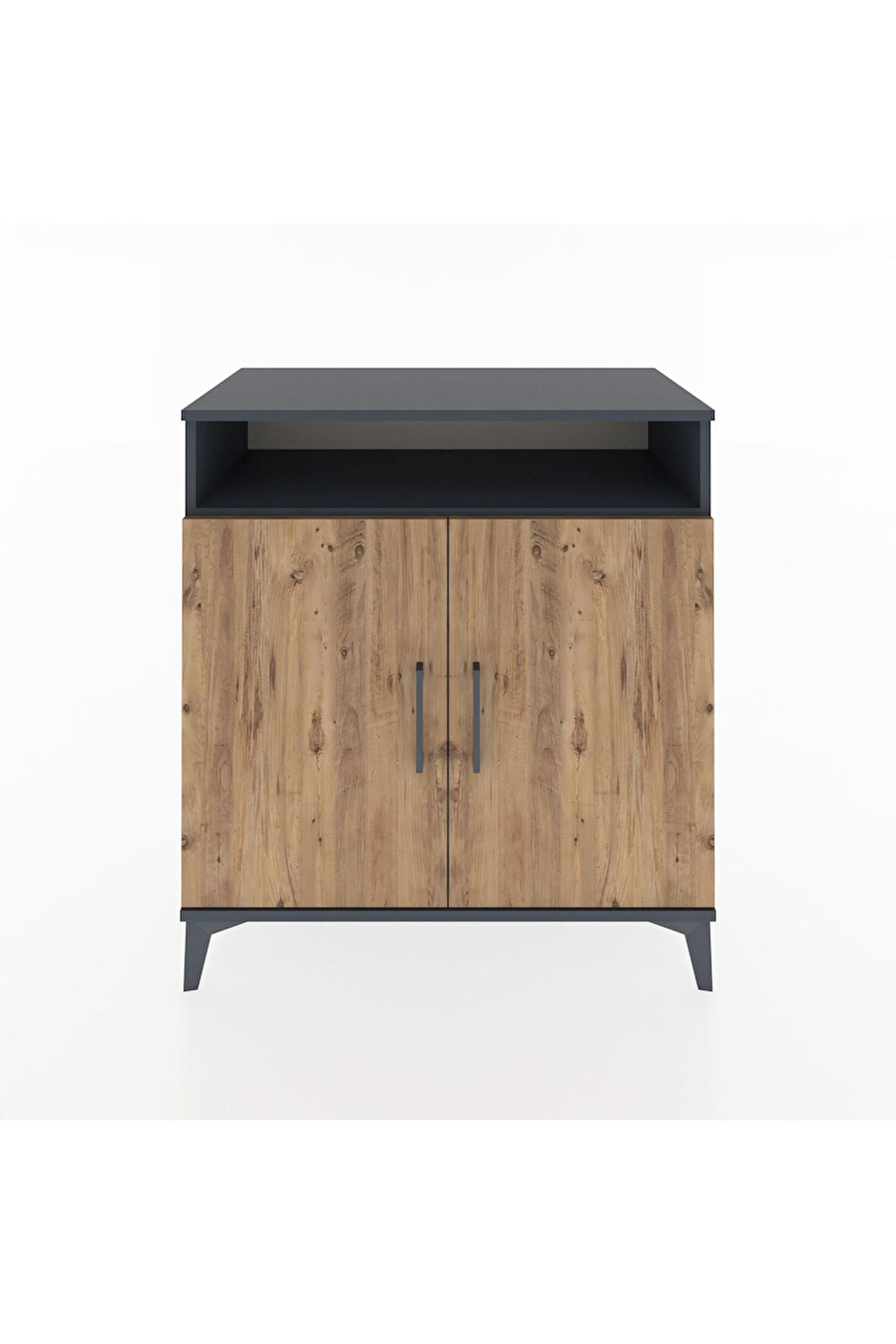 Hyperion Şifonyer 3 Raflı 2 Kapaklı 88x44x96 Antrasit-Çam