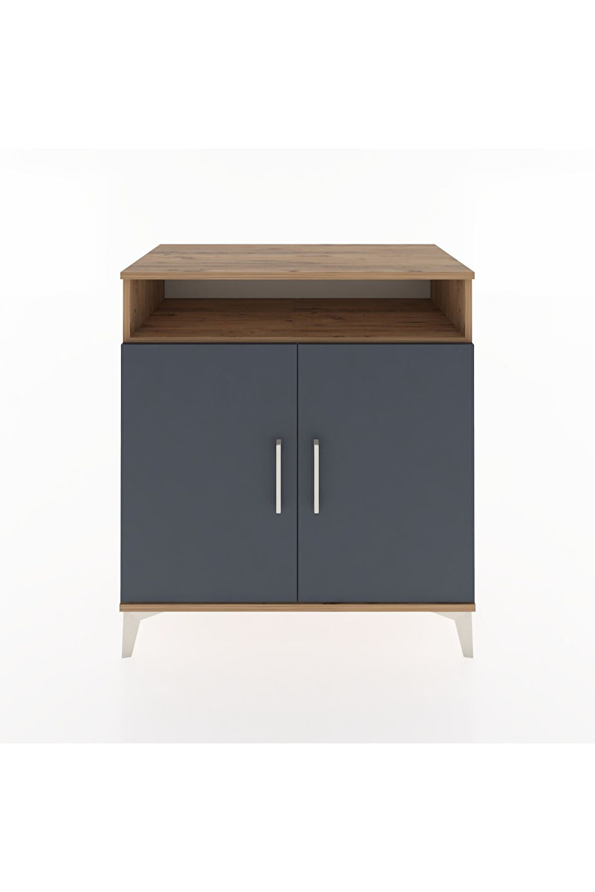 Hyperion Şifonyer Tek Raflı 2 Kapaklı 88x44x96 Çam-Antrasit