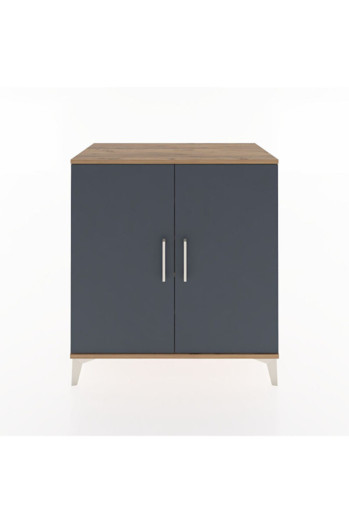 Hyperion Şifonyer 4 Raflı 2 Kapaklı 88x44x96 Çam-Antrasit