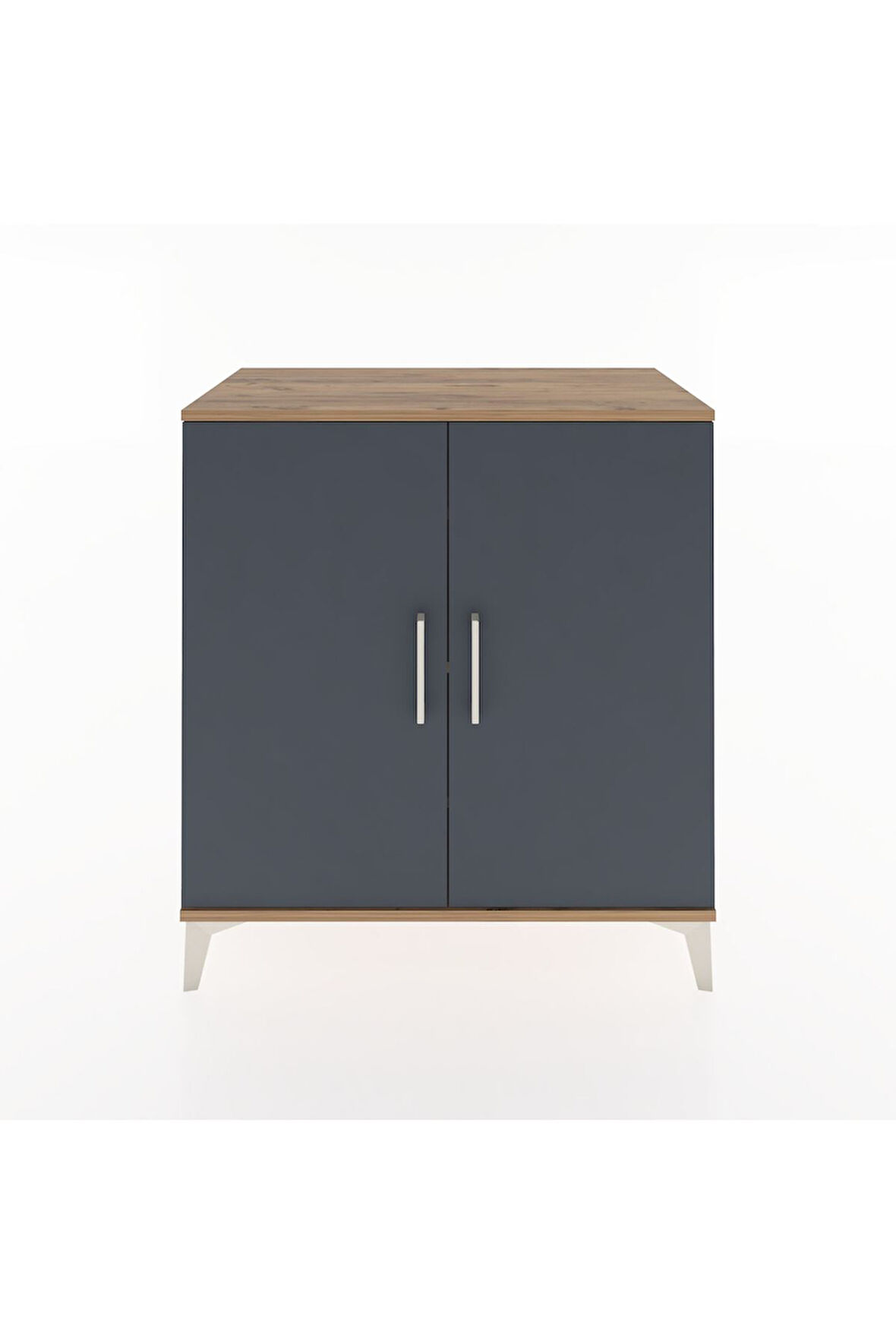 Hyperion Şifonyer 3 Raflı 2 Kapaklı 88x44x96 Çam-Antrasit