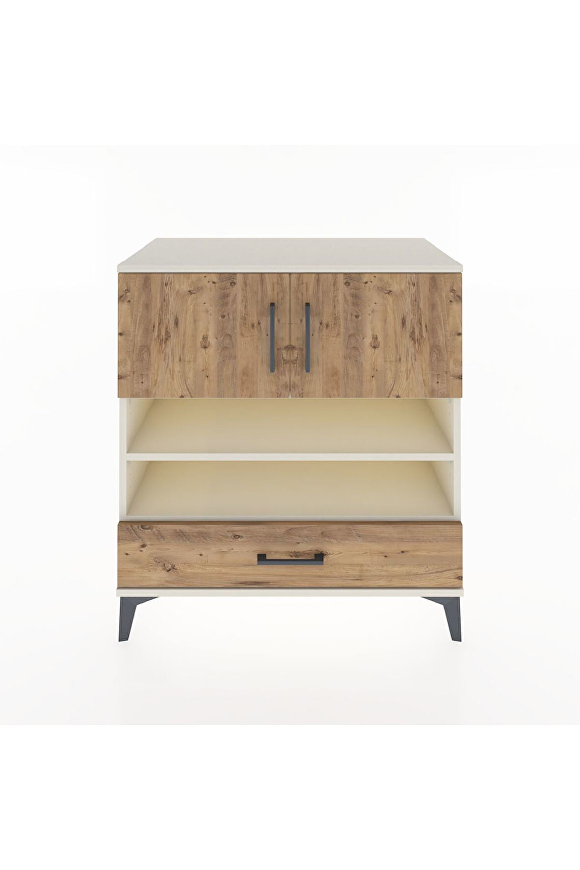 Hyperion Şifonyer 4 Raflı Tek Çekmeceli 2 Kapaklı 88x44x96 Aytaşı-Çam