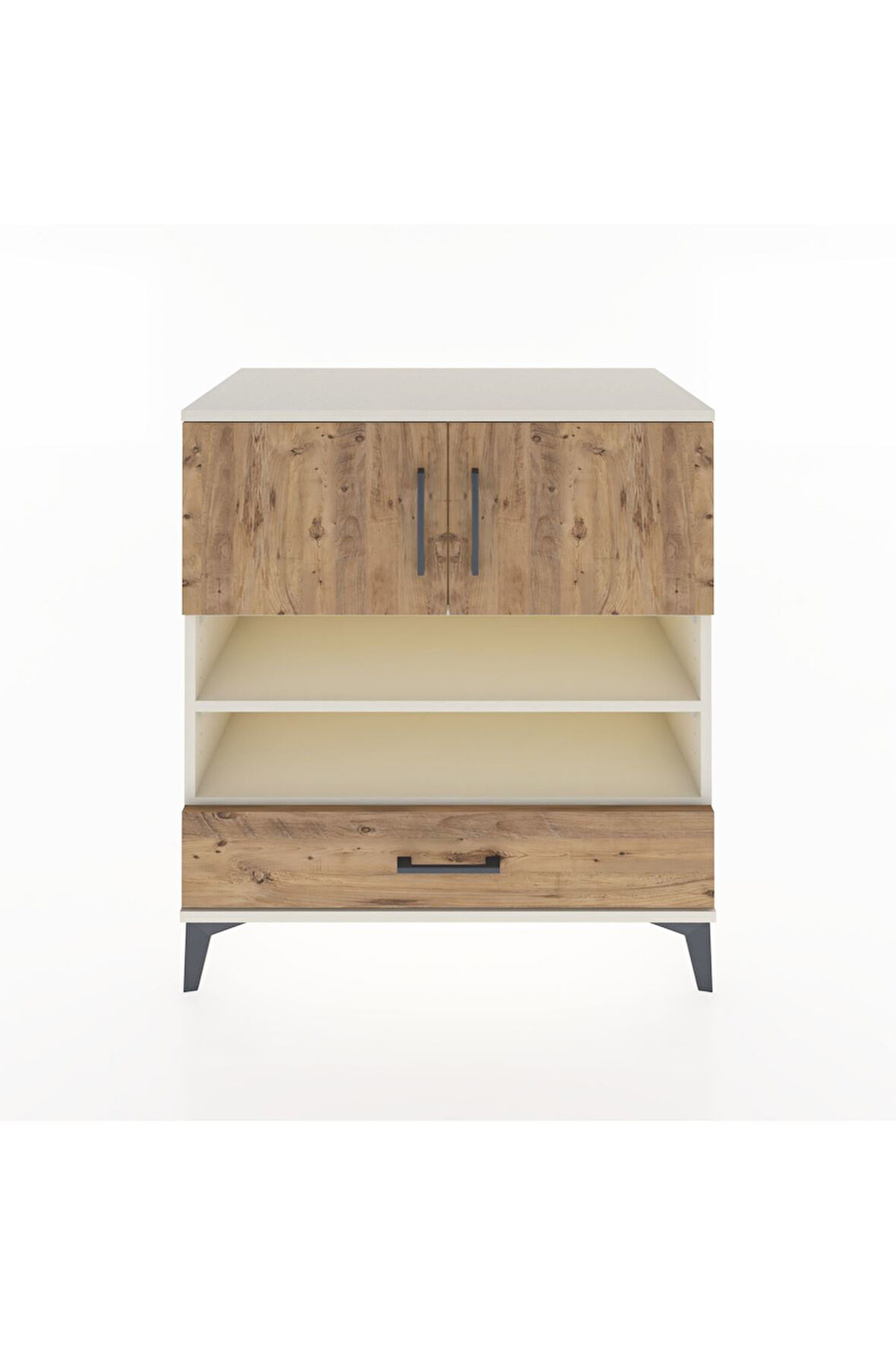 Hyperion Şifonyer 3 Raflı Tek Çekmeceli 2 Kapaklı 88x44x96 Aytaşı-Çam