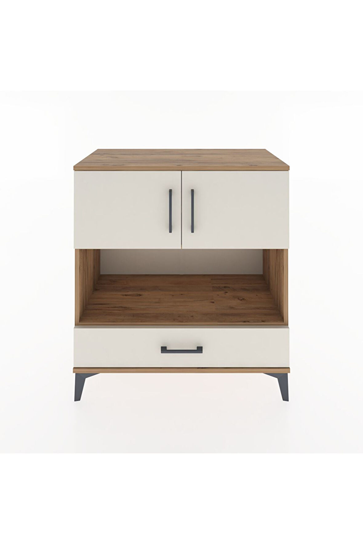 Hyperion Şifonyer 3 Raflı Tek Çekmeceli 2 Kapaklı 88x44x96 Çam-Aytaşı