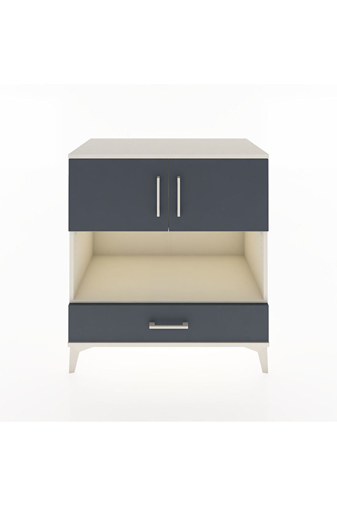 Hyperion Şifonyer 2 Raflı Tek Çekmeceli 2 Kapaklı 88x44x96 Aytaşı-Antrasit