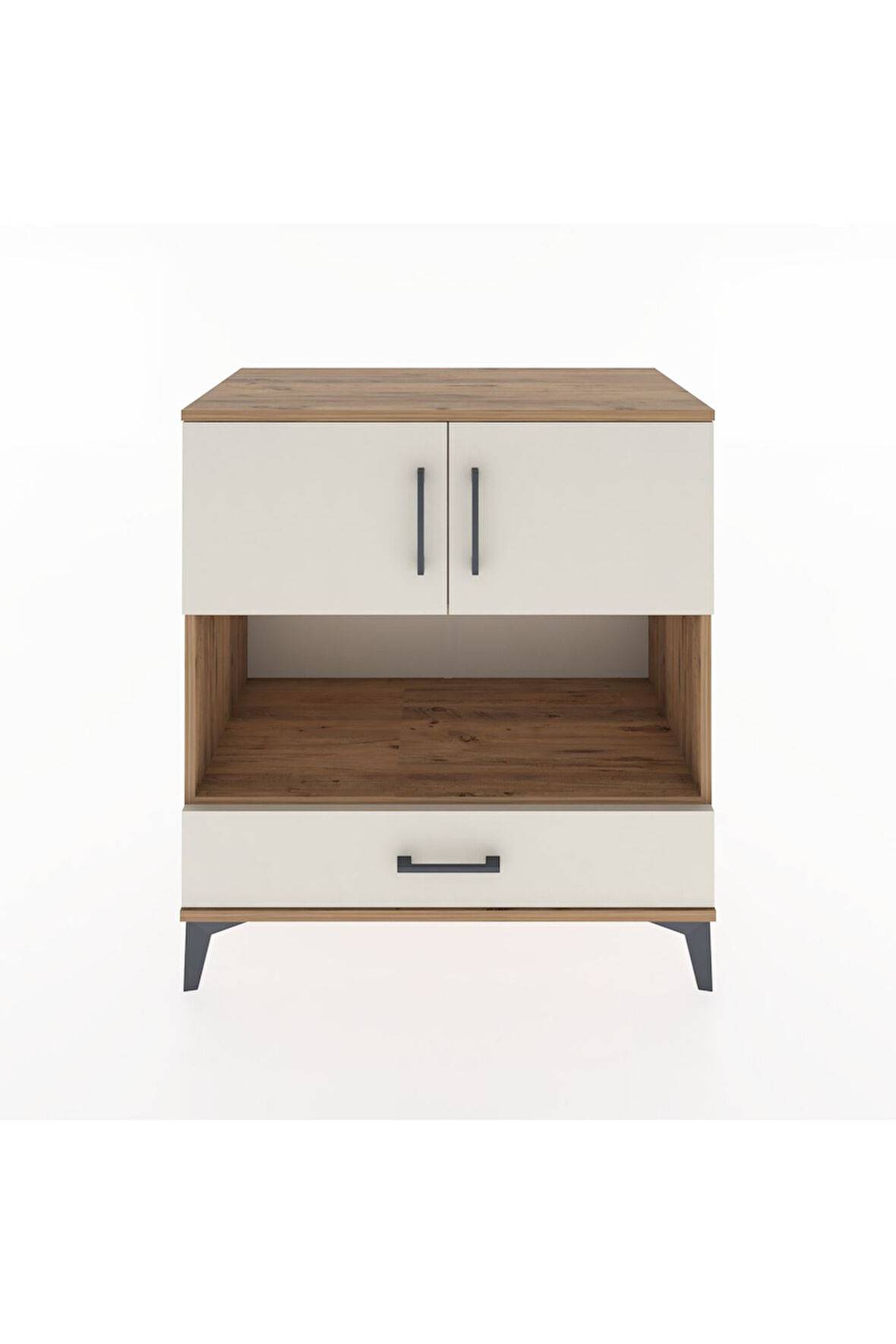 Hyperion Şifonyer 2 Raflı Tek Çekmeceli 2 Kapaklı 88x44x96 Çam-Aytaşı