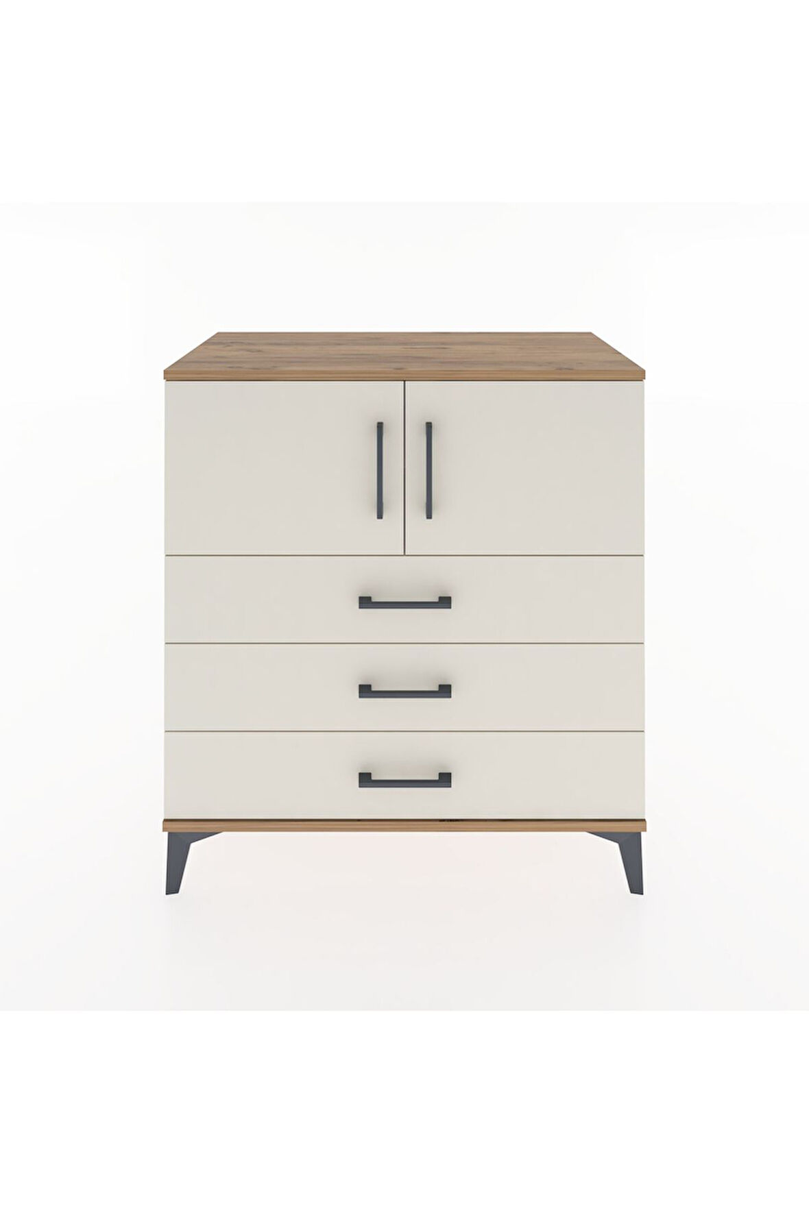 Hyperion Şifonyer 2 Raflı 3 Çekmeceli 2 Kapaklı 88x44x96 Çam-Aytaşı