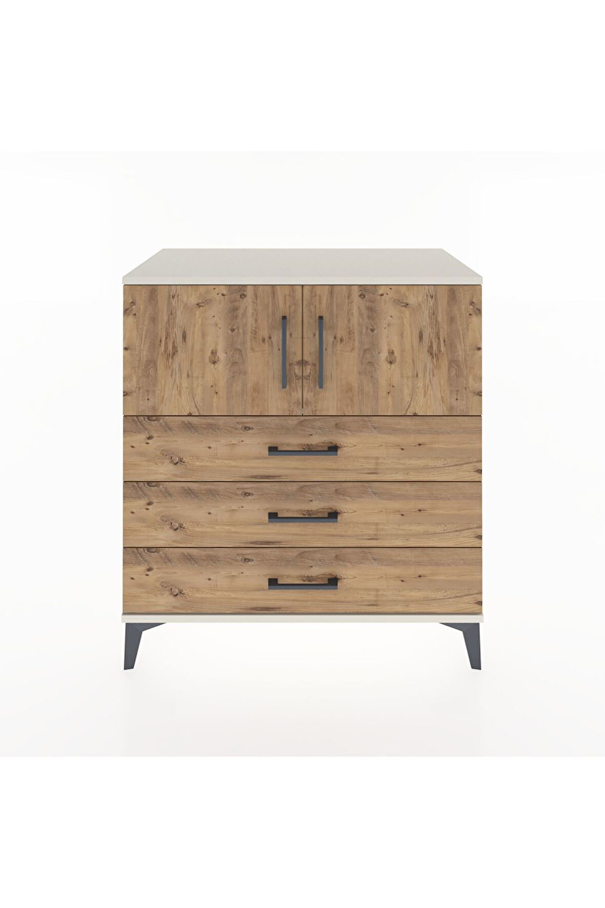 Hyperion Şifonyer Tek Raflı 3 Çekmeceli 2 Kapaklı 88x44x96 Aytaşı-Çam