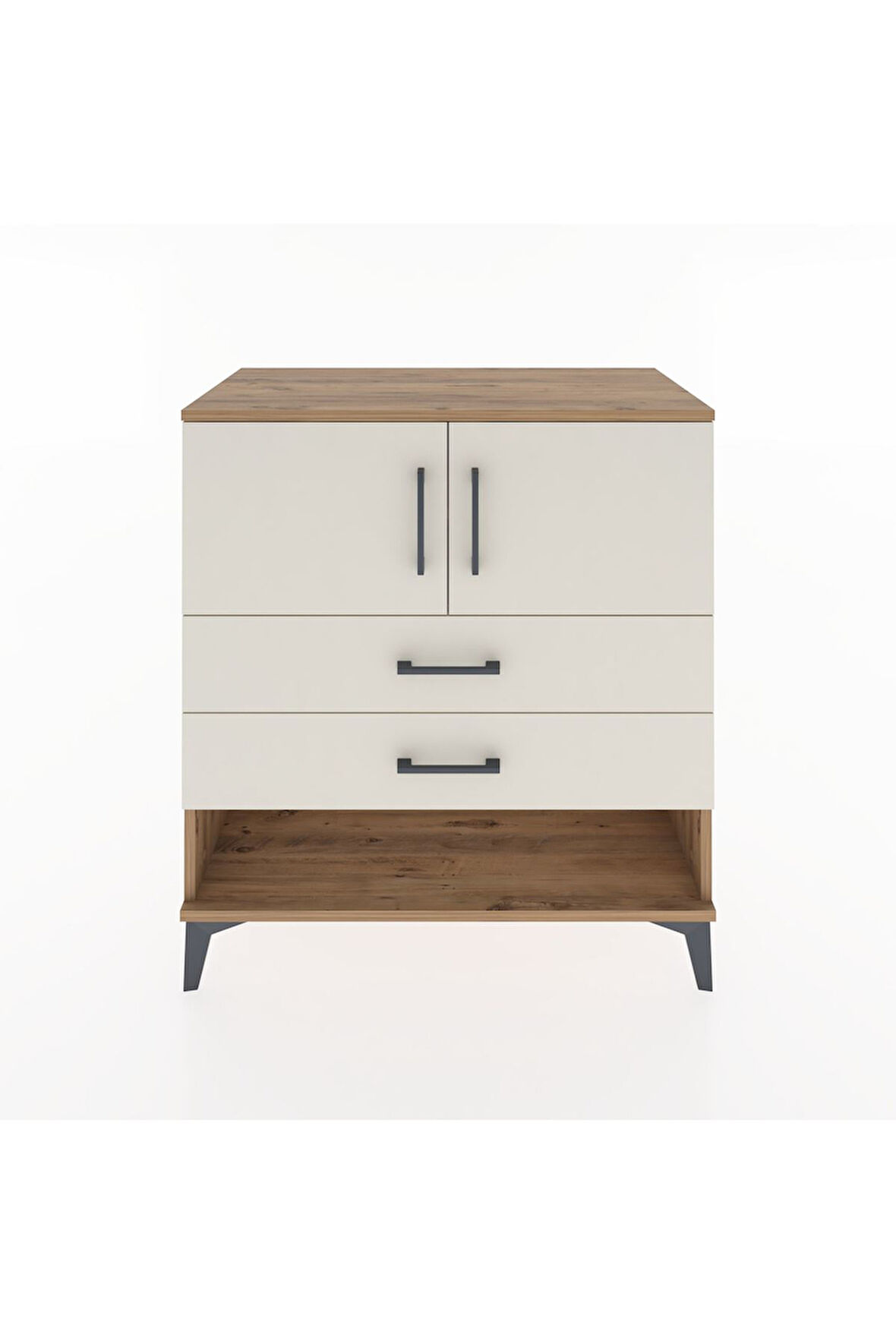 Hyperion Şifonyer 2 Raflı 2 Çekmeceli 2 Kapaklı 88x44x96 Çam-Aytaşı