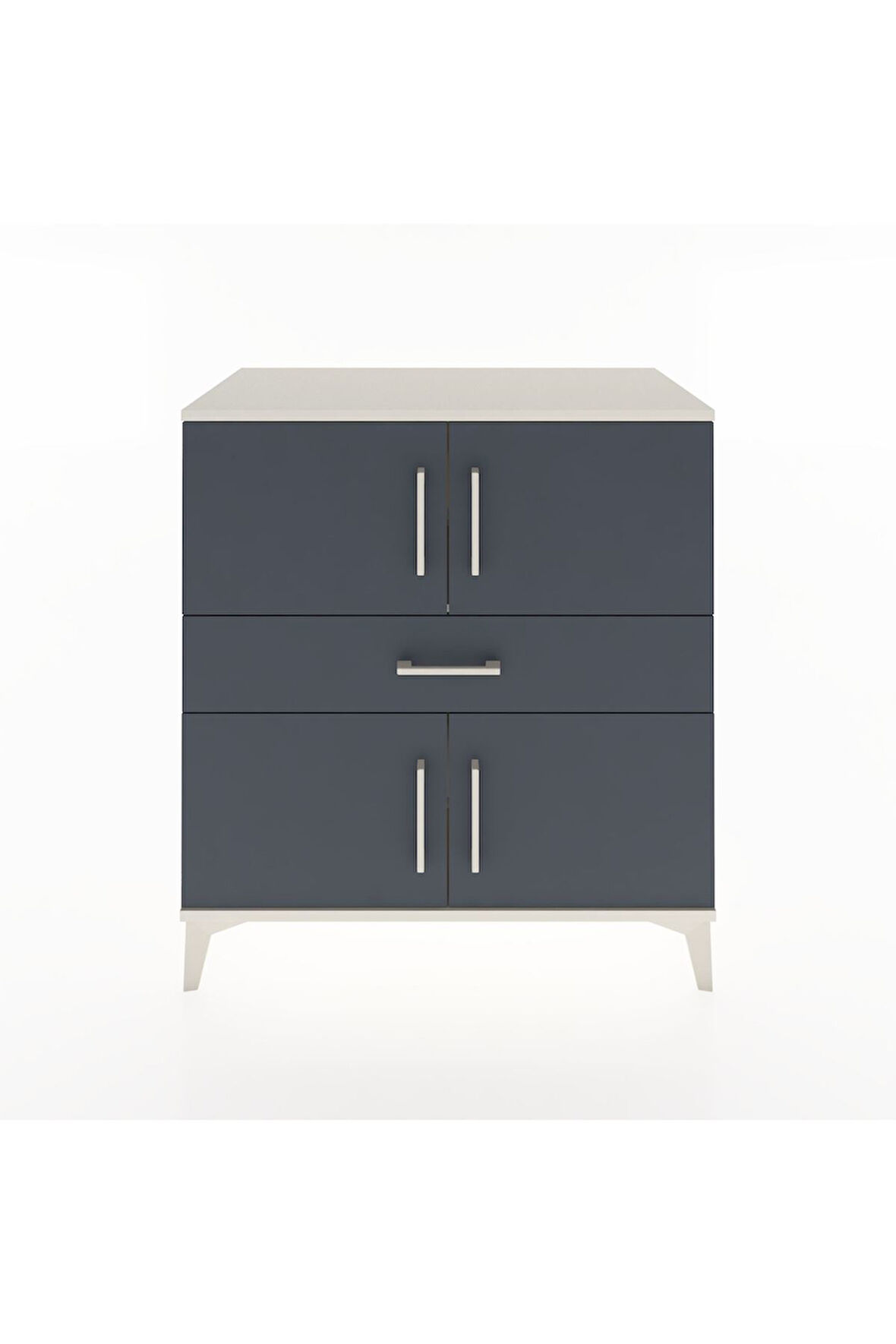 Hyperion Şifonyer 3 Raflı Tek Çekmeceli 4 Kapaklı 88x44x96 Aytaşı-Antrasit