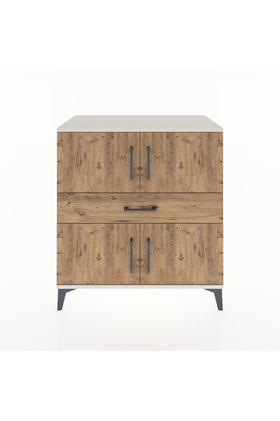 Hyperion Şifonyer 3 Raflı Tek Çekmeceli 4 Kapaklı 88x44x96 Aytaşı-Çam