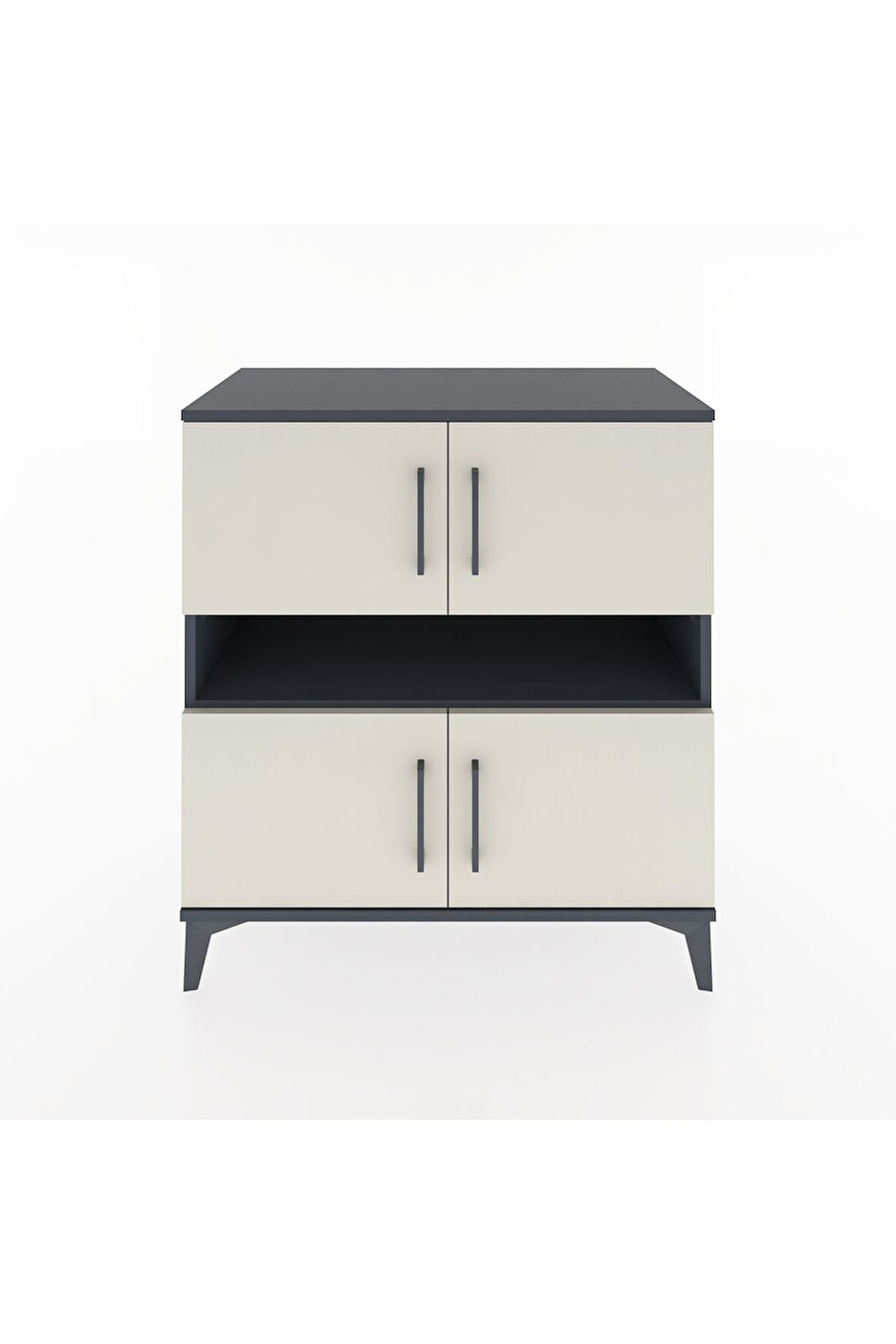 Hyperion Şifonyer 5 Raflı 4 Kapaklı 88x44x96 Antrasit-Aytaşı