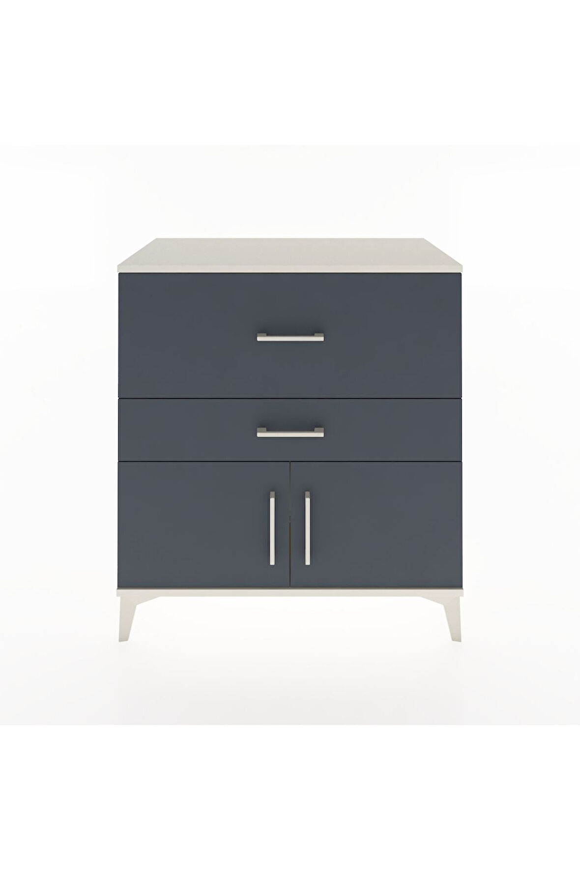 Hyperion Şifonyer Tek Raflı 2 Çekmeceli 2 Kapaklı 88x44x96 Aytaşı-Antrasit