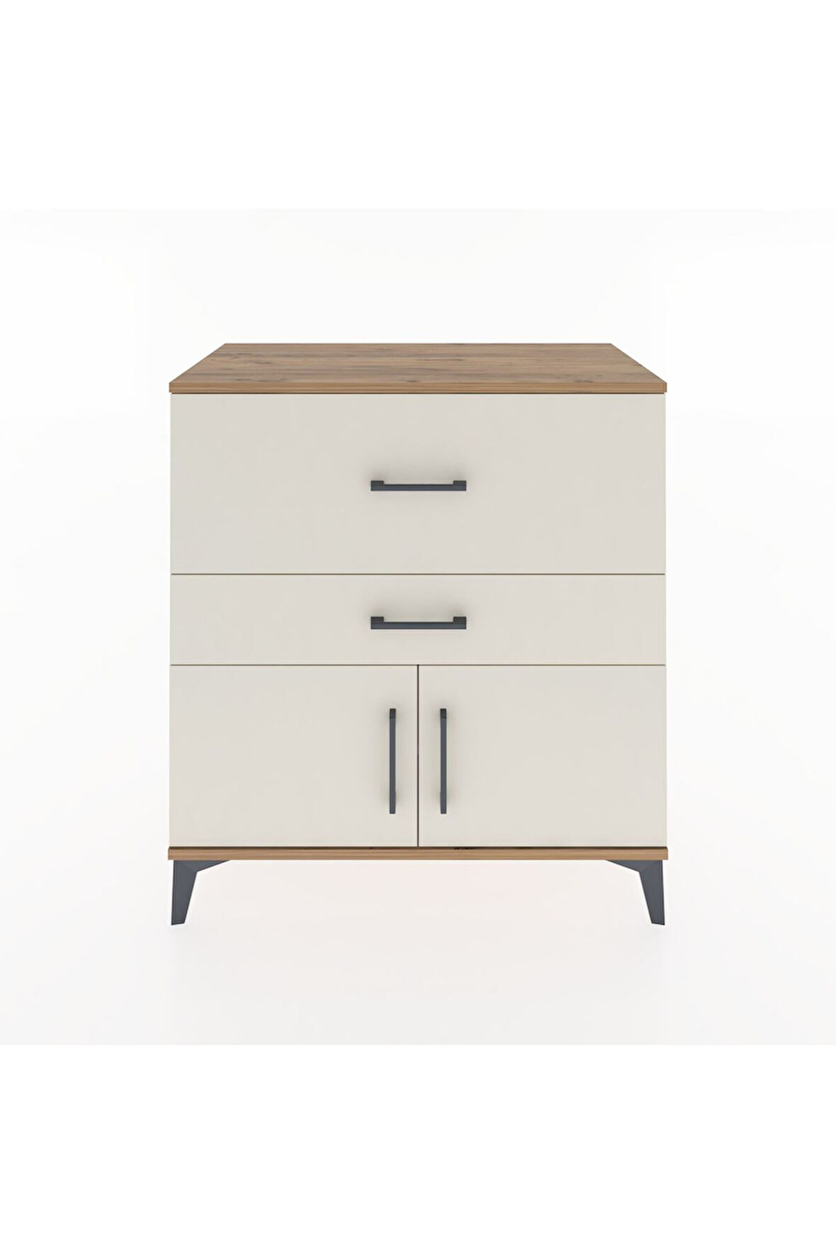 Hyperion Şifonyer Tek Raflı 2 Çekmeceli 2 Kapaklı 88x44x96 Çam-Aytaşı