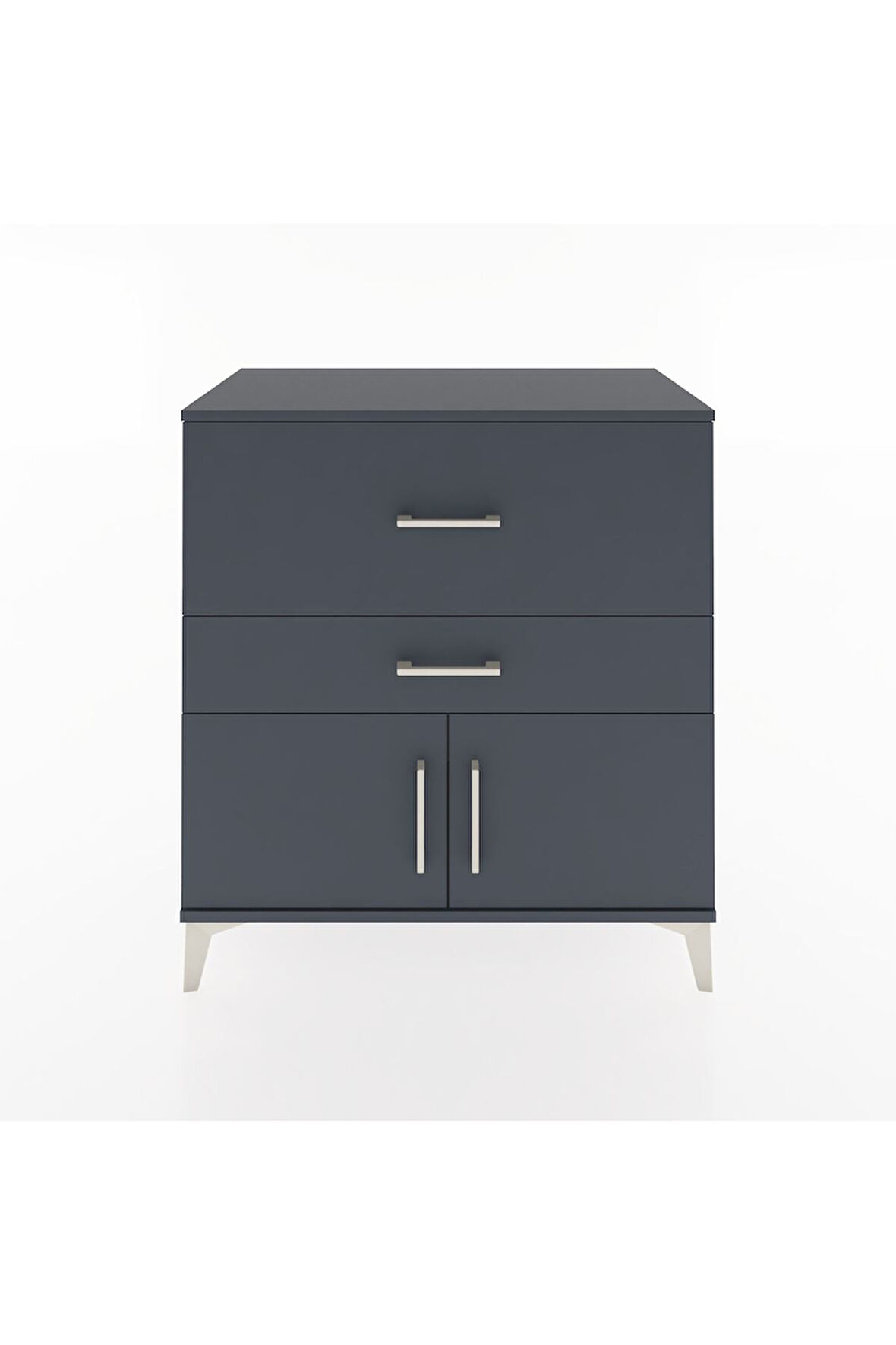 Hyperion Şifonyer 2 Çekmeceli 2 Kapaklı 88x44x96 Antrasit-Antrasit