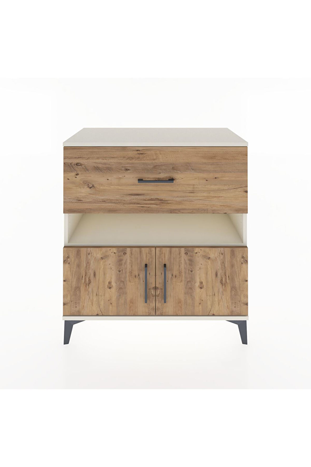 Hyperion Şifonyer 2 Raflı Tek Çekmeceli 2 Kapaklı 88x44x96 Aytaşı-Çam