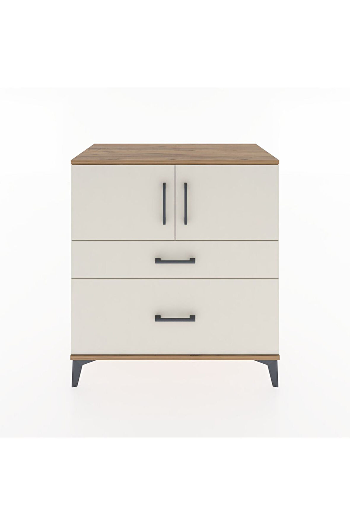 Hyperion Şifonyer 2 Raflı 2 Çekmeceli 2 Kapaklı 88x44x96 Çam-Aytaşı