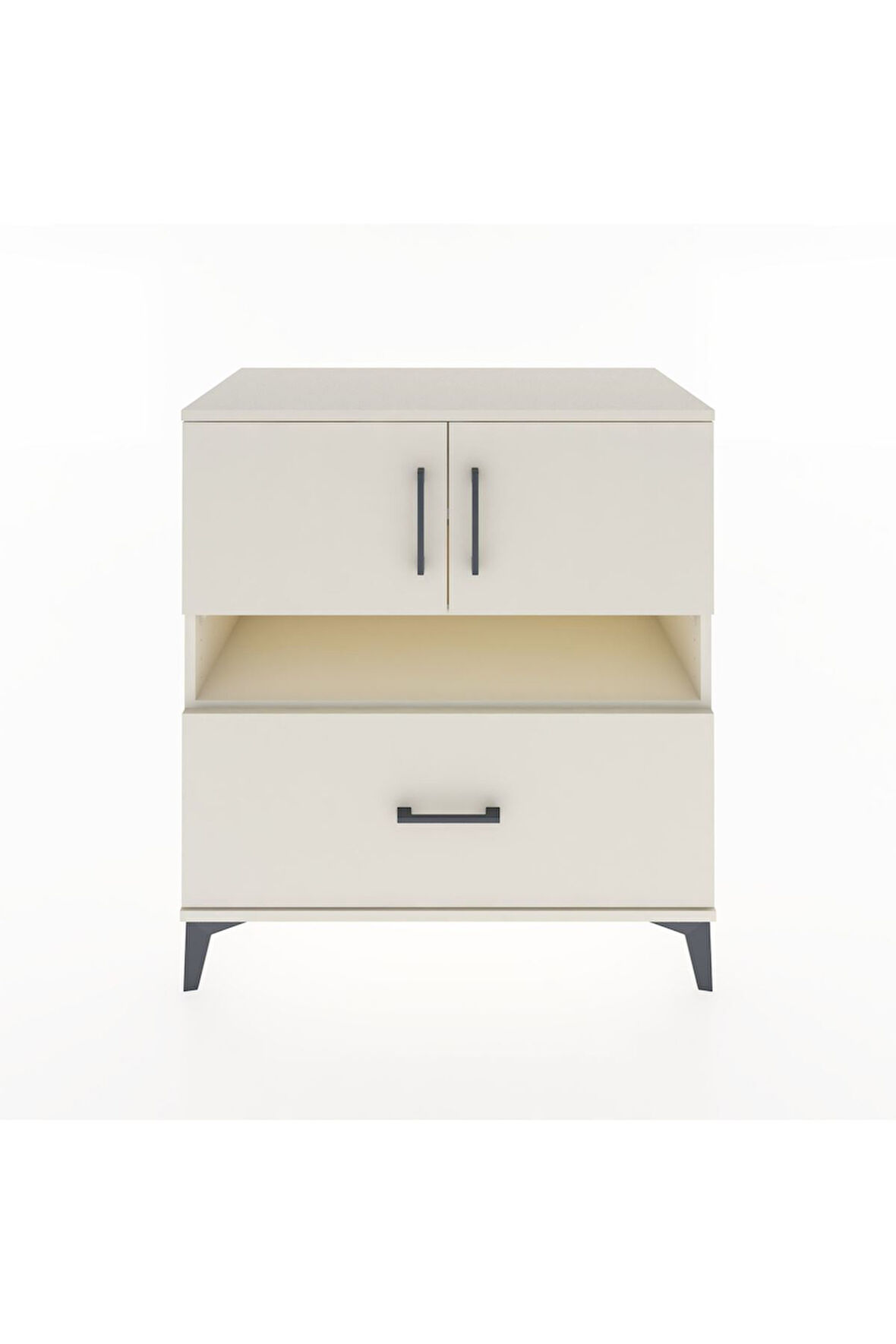 Hyperion Şifonyer 3 Raflı Tek Çekmeceli 2 Kapaklı 88x44x96 Aytaşı-Aytaşı