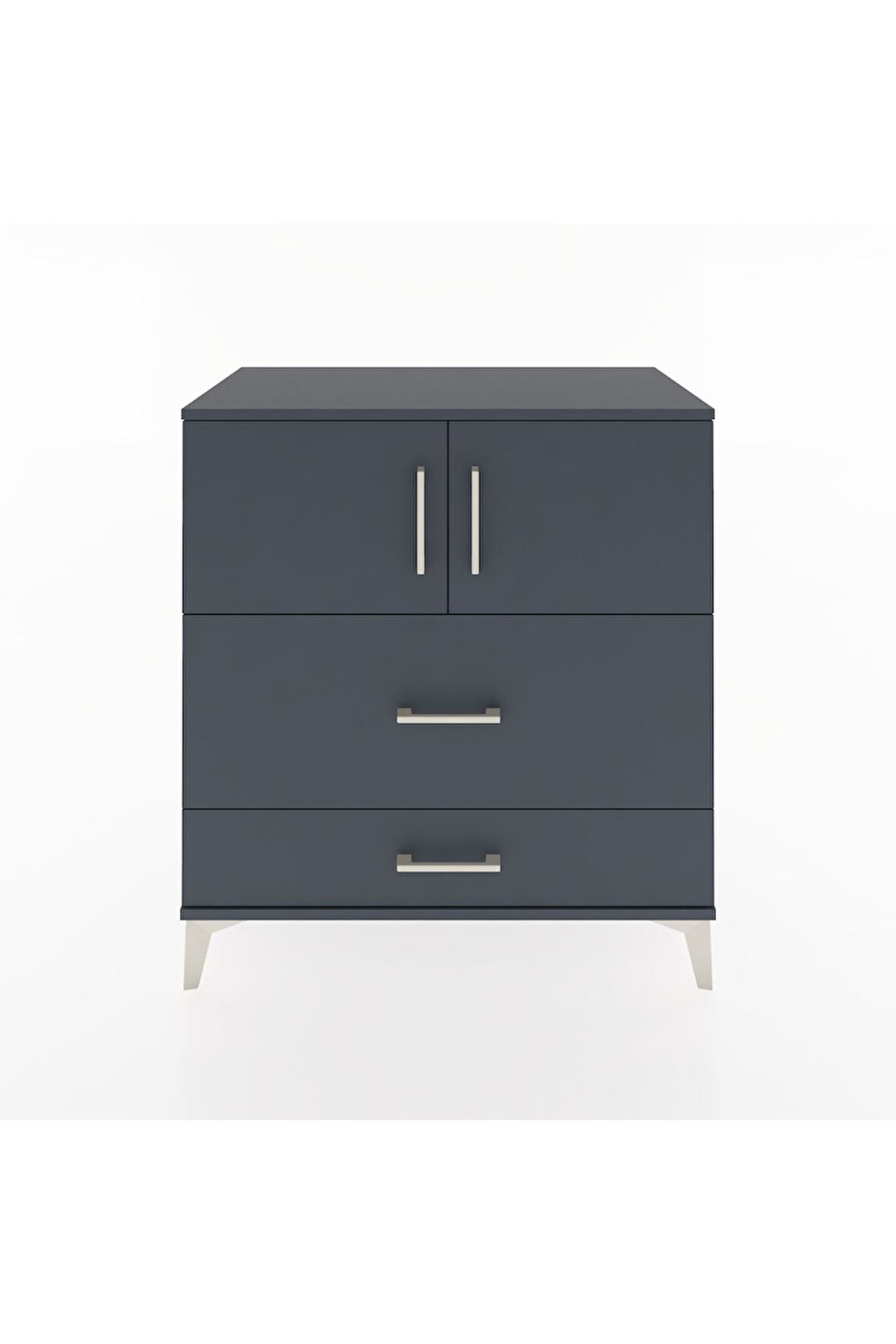 Hyperion Şifonyer Tek Raflı 2 Çekmeceli 2 Kapaklı 88x44x96 Antrasit-Antrasit