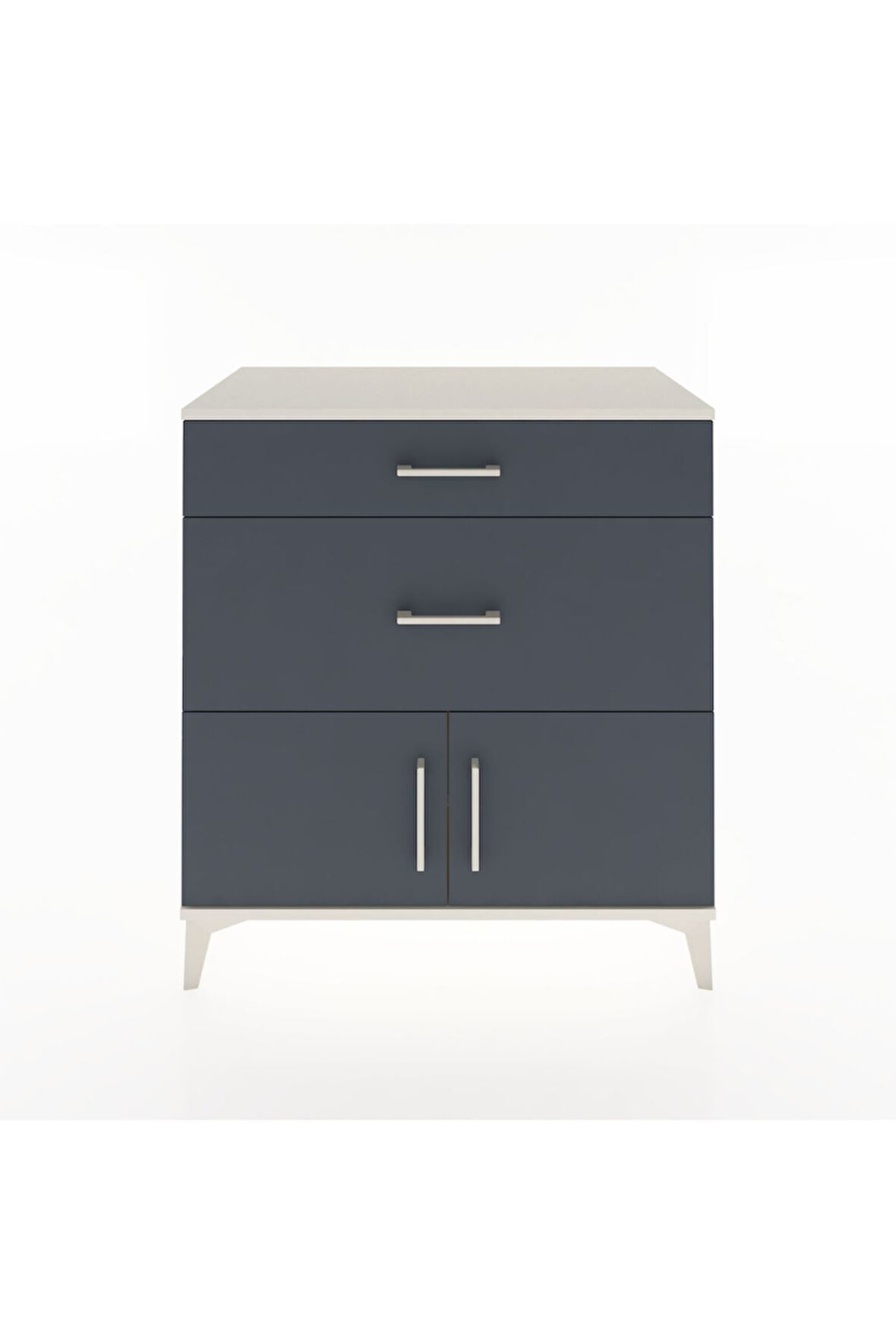 Hyperion Şifonyer Tek Raflı 2 Çekmeceli 2 Kapaklı 88x44x96 Aytaşı-Antrasit