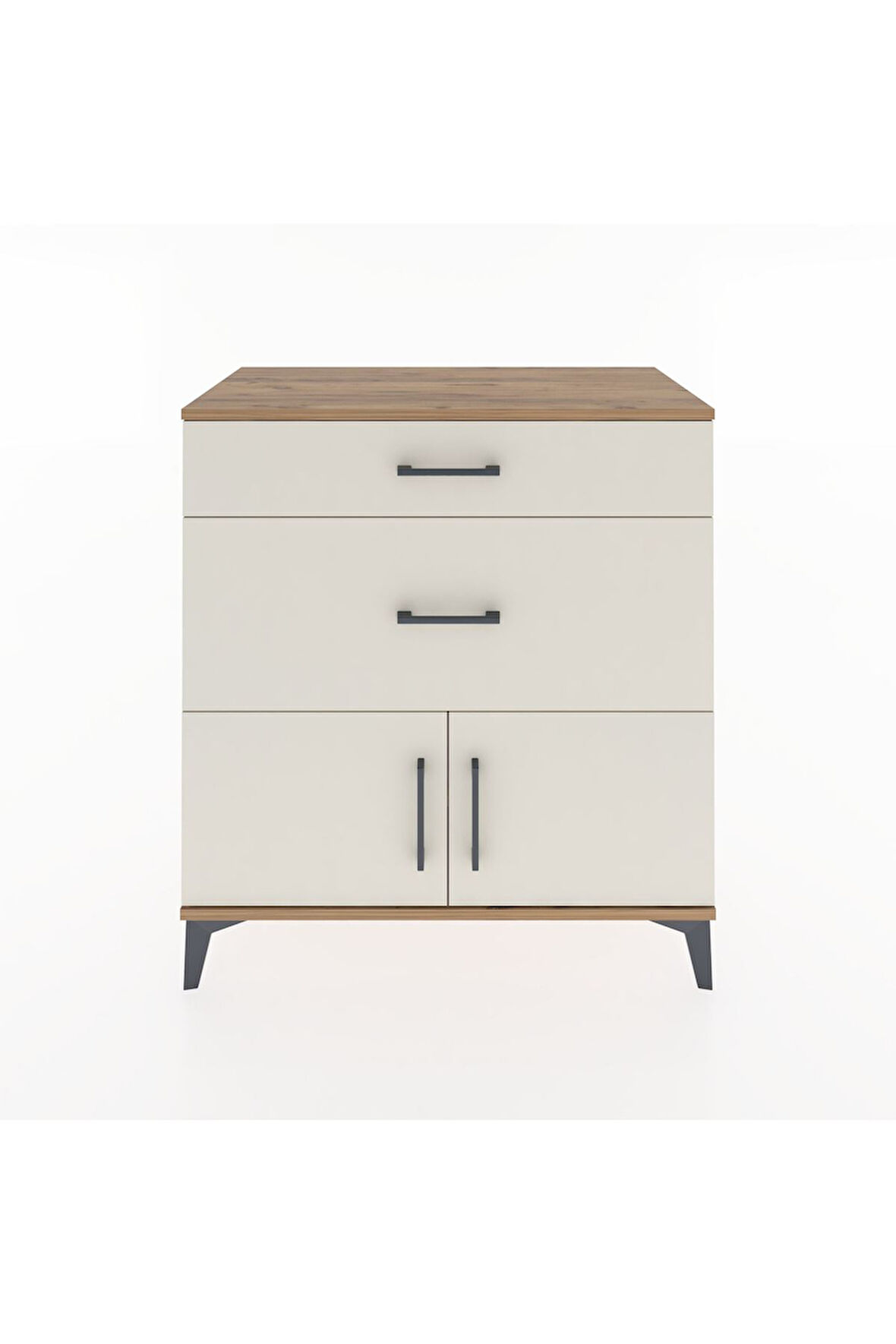 Hyperion Şifonyer Tek Raflı 2 Çekmeceli 2 Kapaklı 88x44x96 Çam-Aytaşı