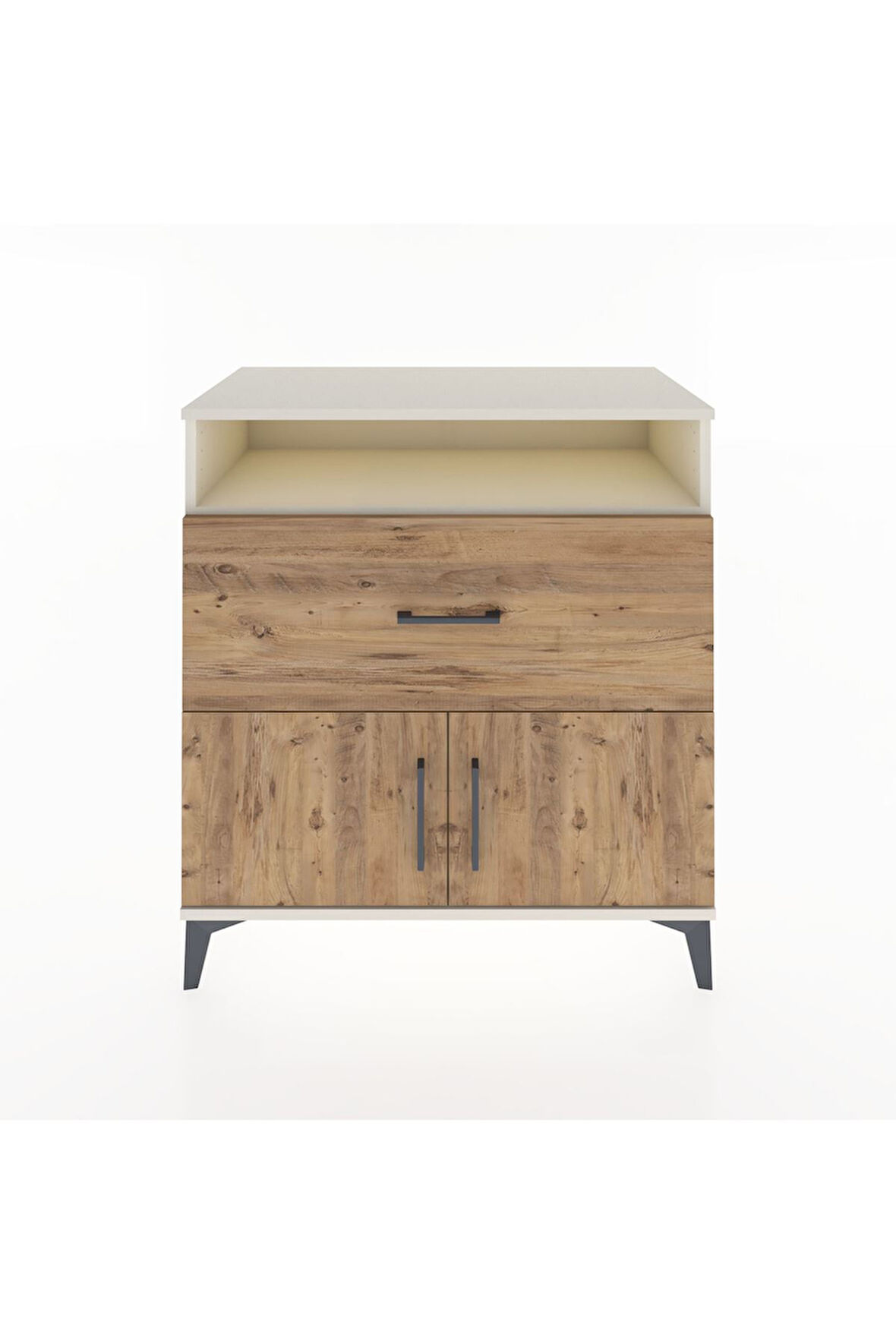 Hyperion Şifonyer 2 Raflı Tek Çekmeceli 2 Kapaklı 88x44x96 Aytaşı-Çam