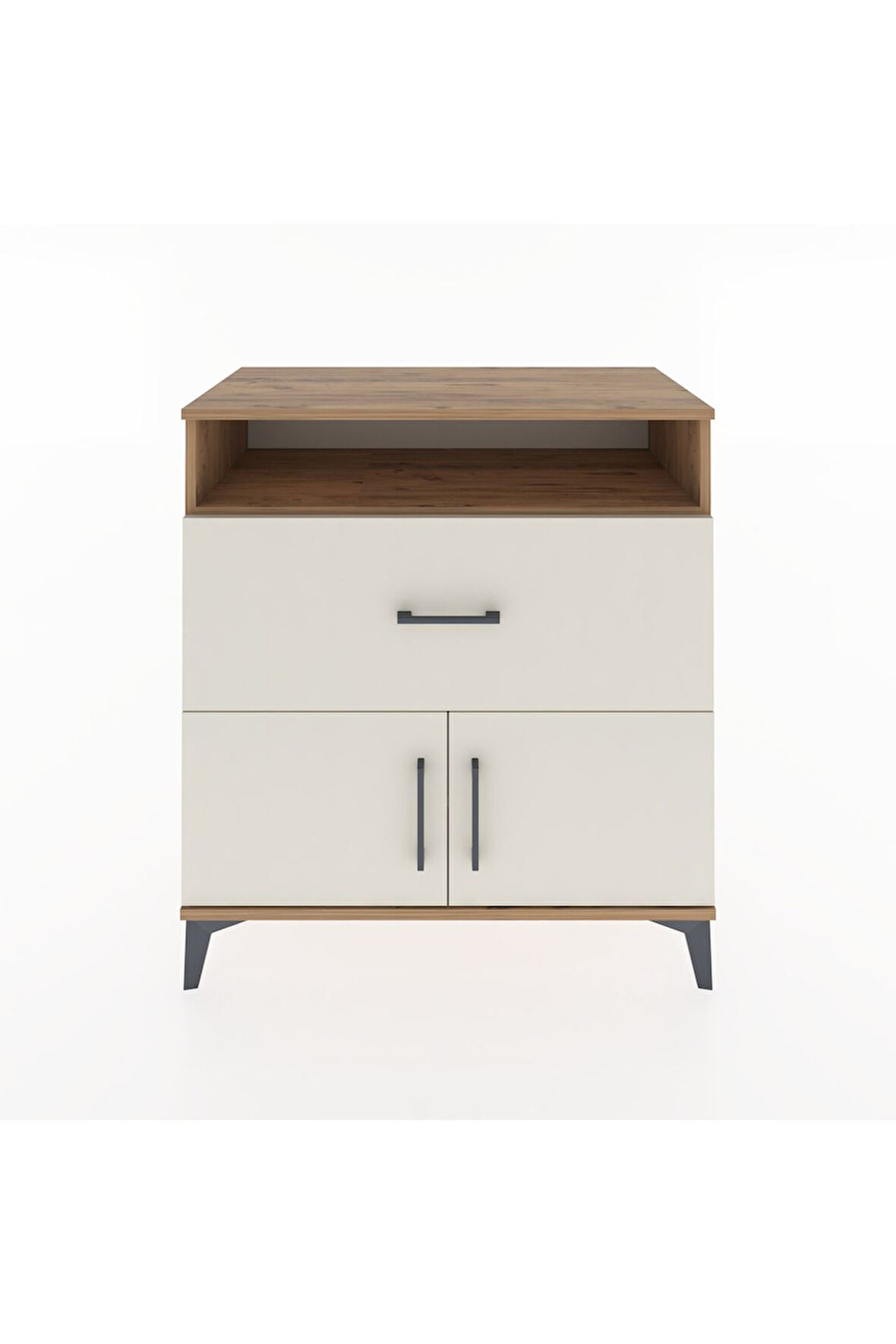 Hyperion Şifonyer 2 Raflı Tek Çekmeceli 2 Kapaklı 88x44x96 Çam-Aytaşı