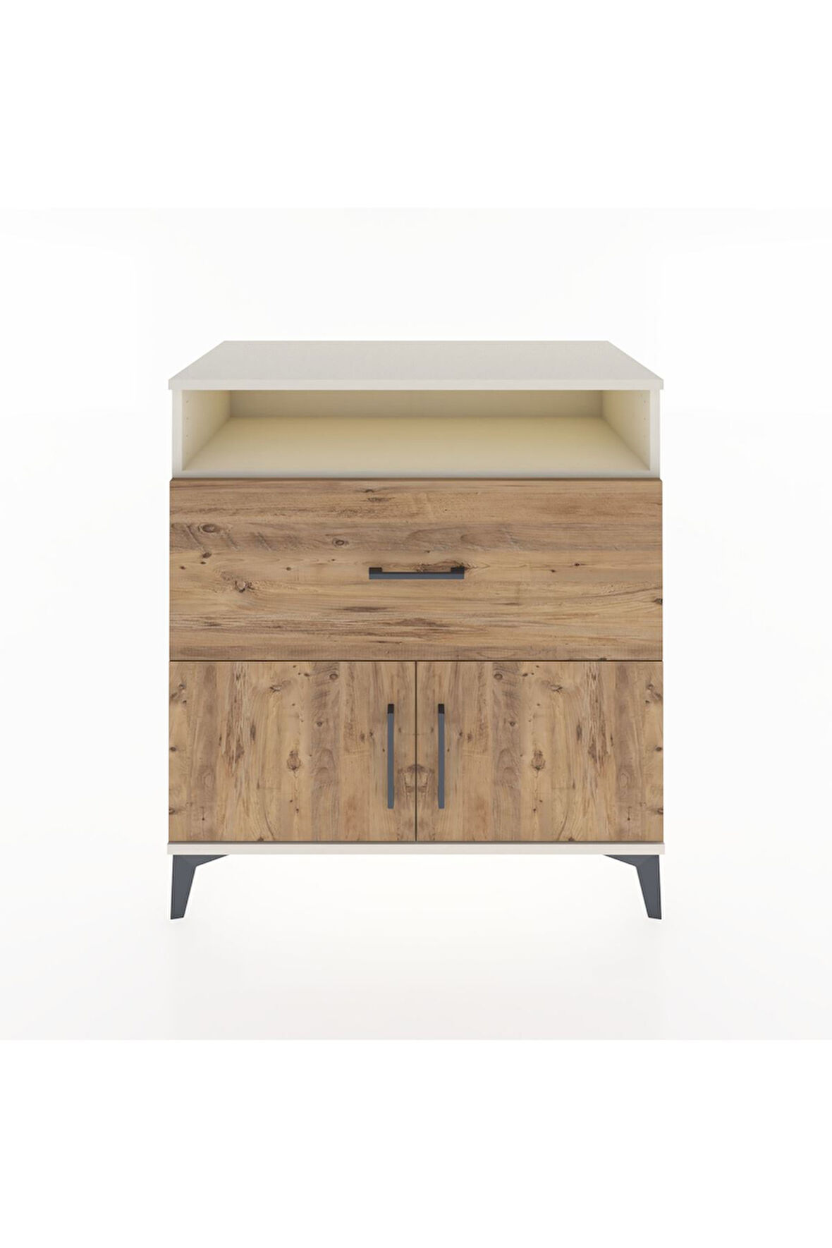 Hyperion Şifonyer Tek Raflı Tek Çekmeceli 2 Kapaklı 88x44x96 Aytaşı-Çam