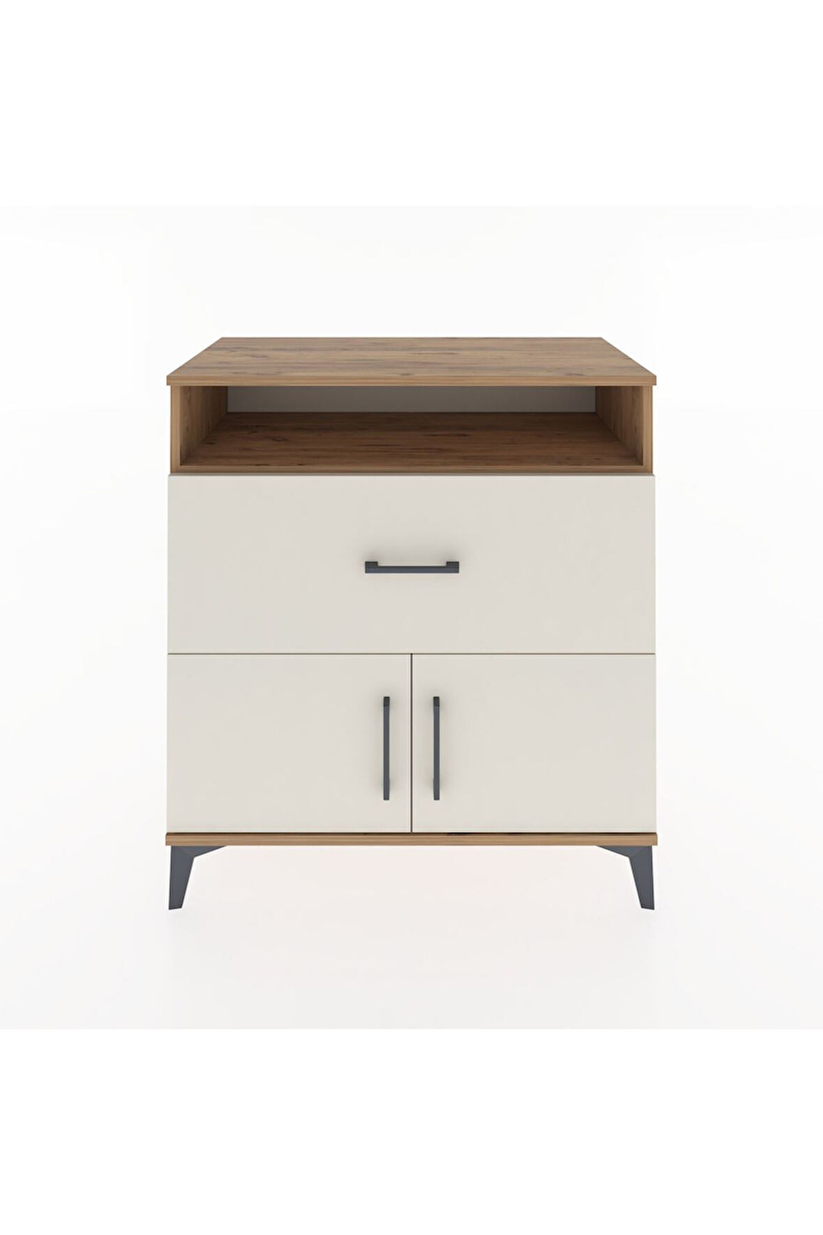 Hyperion Şifonyer Tek Raflı Tek Çekmeceli 2 Kapaklı 88x44x96 Çam-Aytaşı