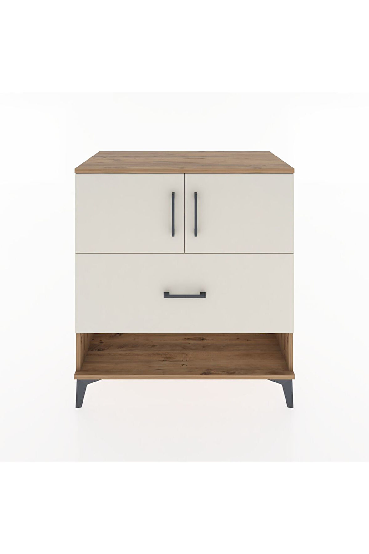 Hyperion Şifonyer 2 Raflı Tek Çekmeceli 2 Kapaklı 88x44x96 Çam-Aytaşı