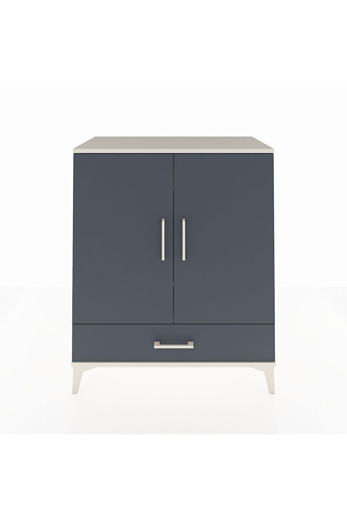 Hyperion Şifonyer 3 Raflı Tek Çekmeceli 2 Kapaklı 88x44x106 Aytaşı-Antrasit