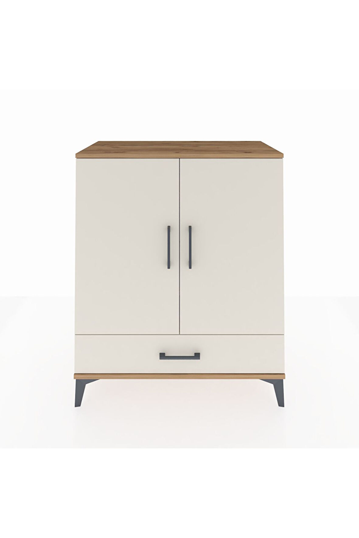 Hyperion Şifonyer 3 Raflı Tek Çekmeceli 2 Kapaklı 88x44x106 Çam-Aytaşı