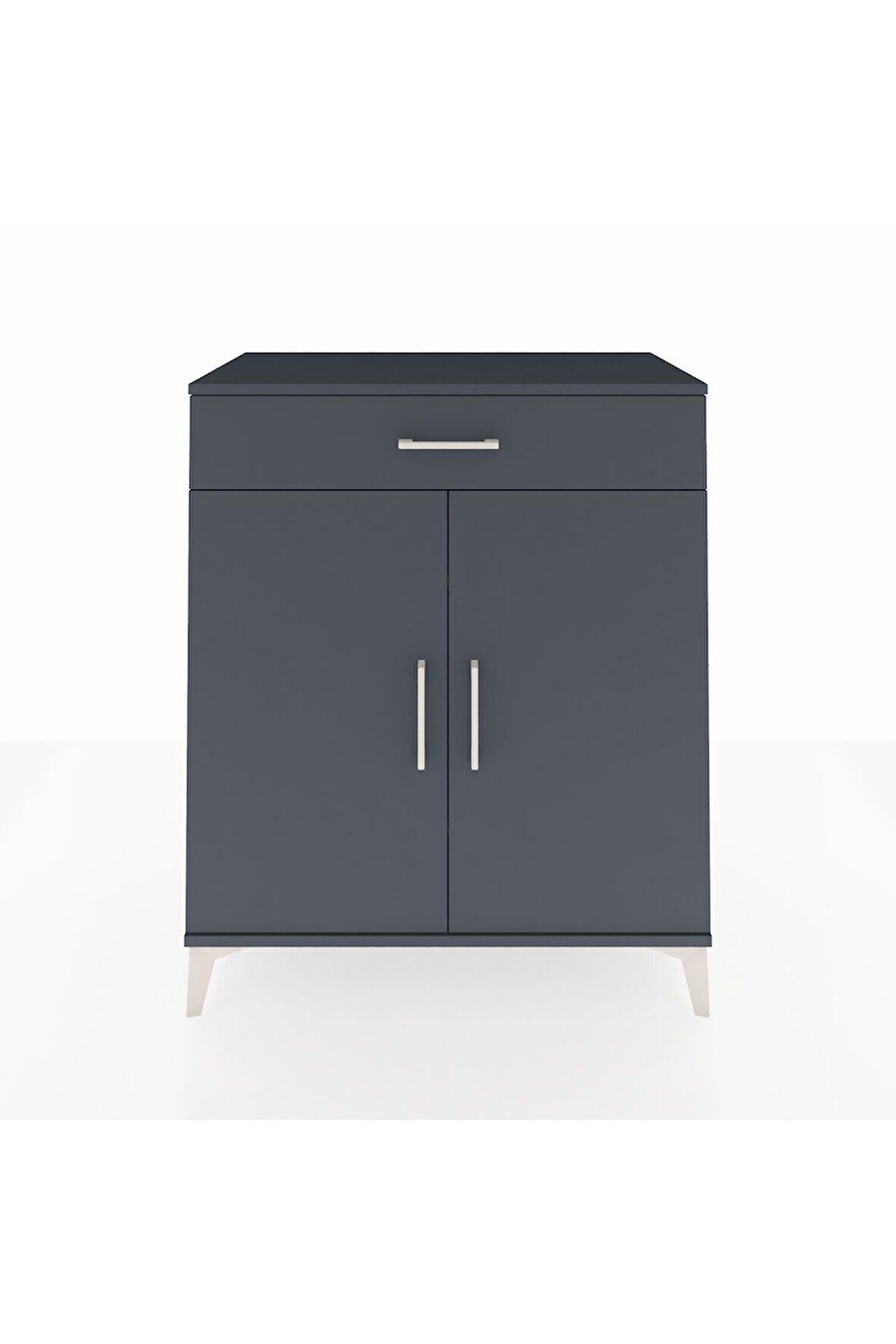 Hyperion Şifonyer 2 Raflı Tek Çekmeceli 2 Kapaklı 88x44x106 Antrasit-Antrasit