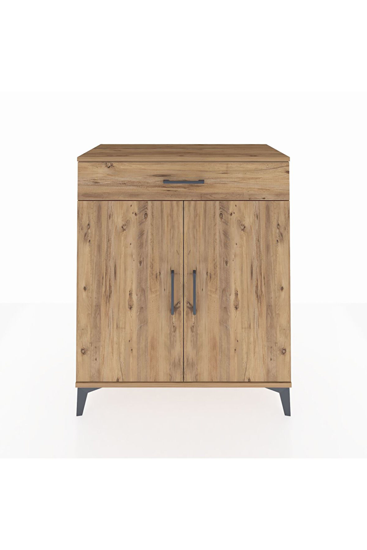 Hyperion Şifonyer 2 Raflı Tek Çekmeceli 2 Kapaklı 88x44x106 Çam-Çam