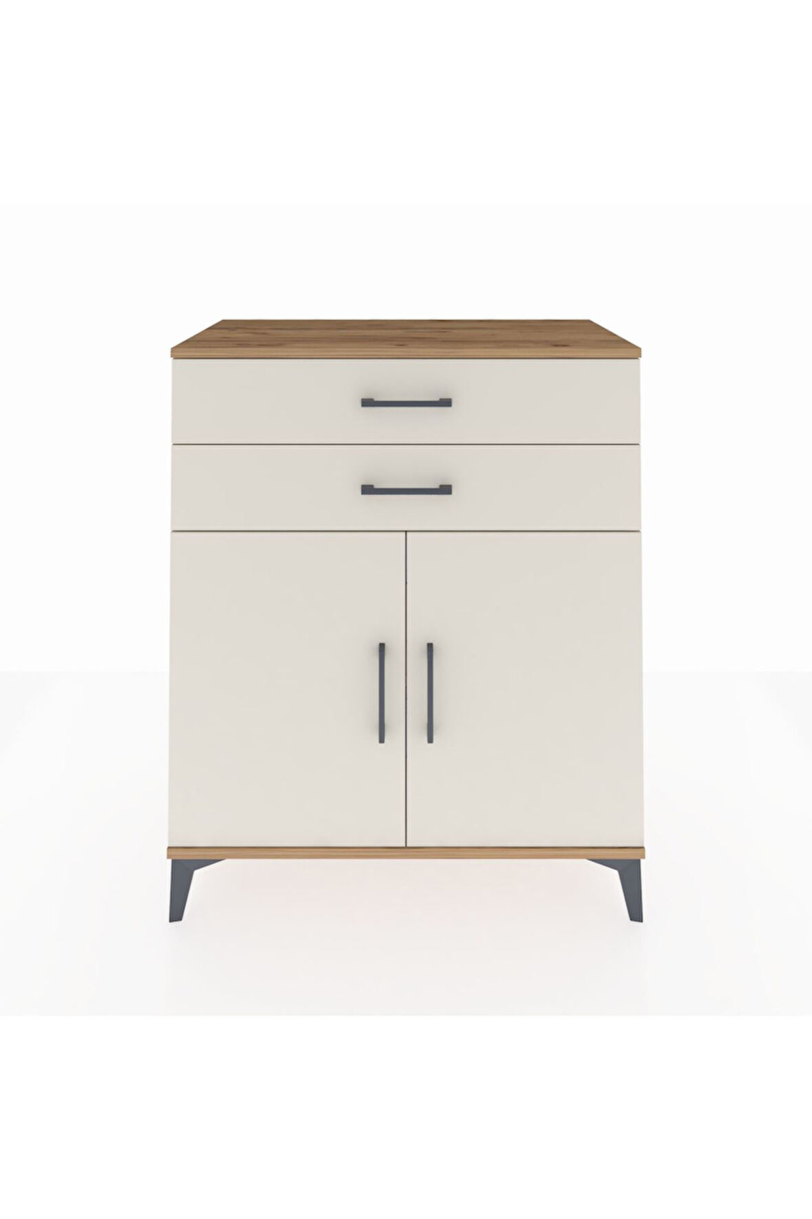 Hyperion Şifonyer Tek Raflı 2 Çekmeceli 2 Kapaklı 88x44x106 Çam-Aytaşı