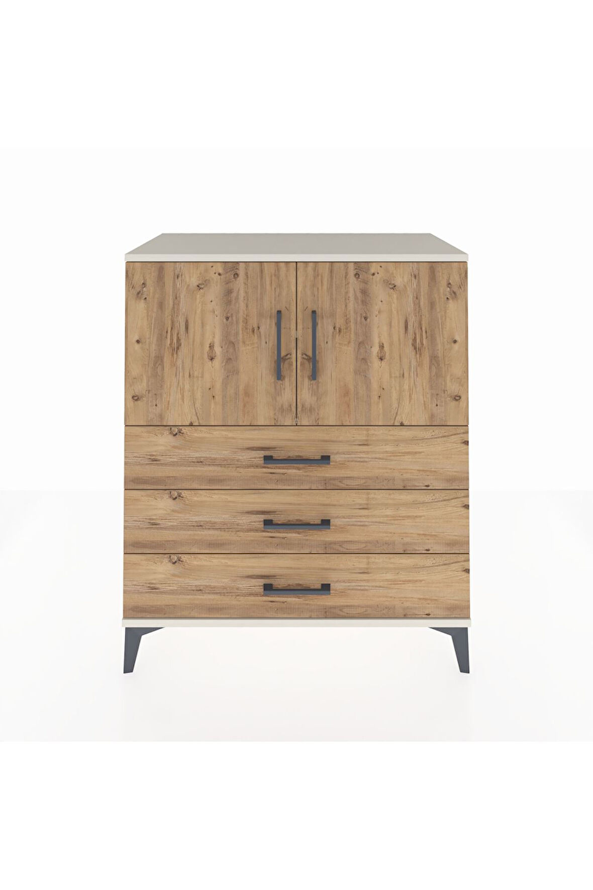 Hyperion Şifonyer 2 Raflı 3 Çekmeceli 2 Kapaklı 88x44x106 Aytaşı-Çam