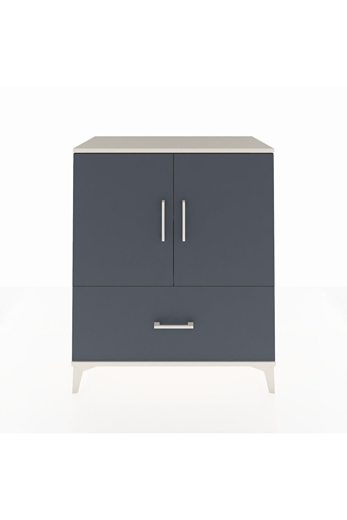 Hyperion Şifonyer 2 Raflı Tek Çekmeceli 2 Kapaklı 88x44x106 Aytaşı-Antrasit