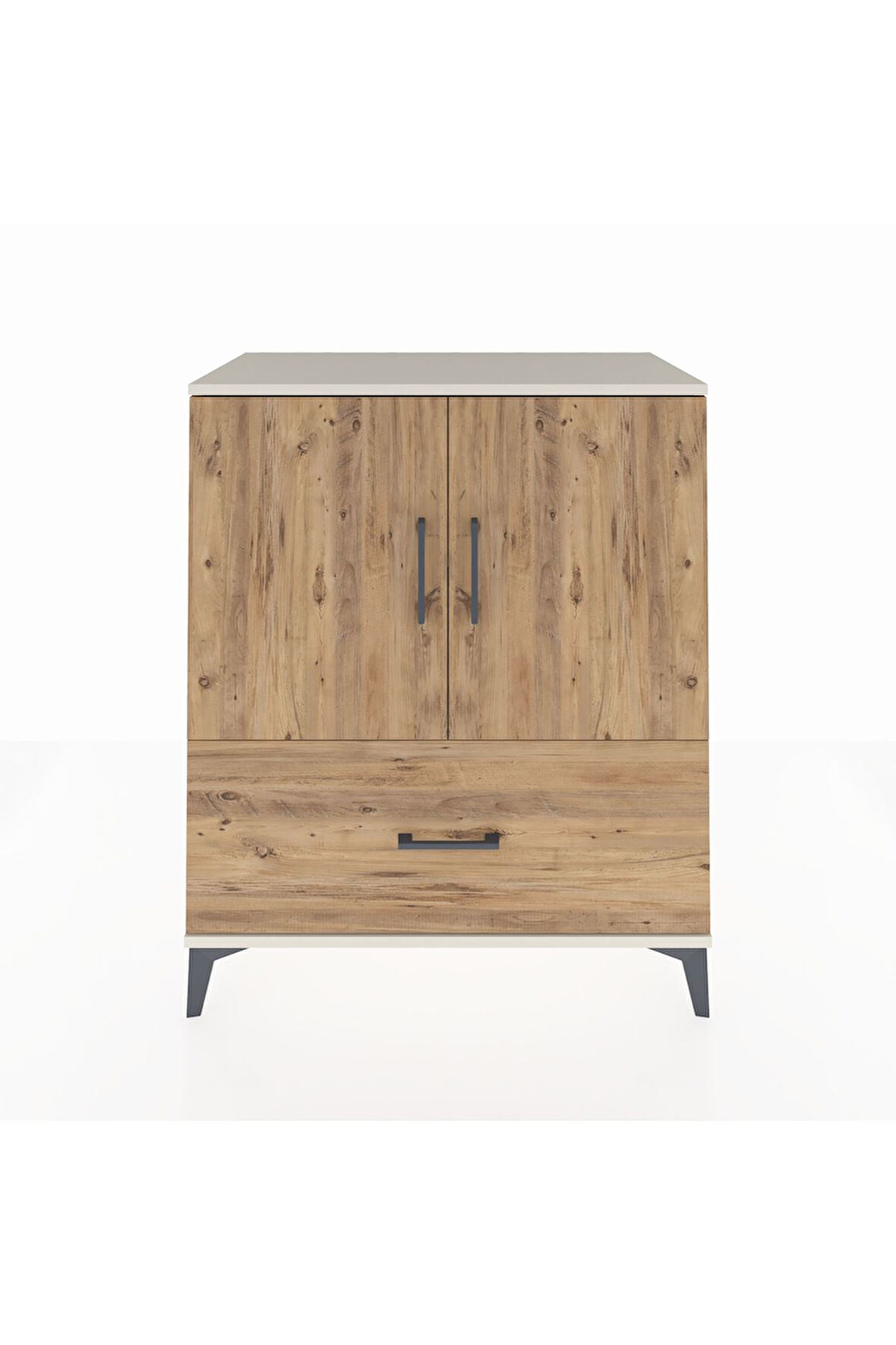 Hyperion Şifonyer 2 Raflı Tek Çekmeceli 2 Kapaklı 88x44x106 Aytaşı-Çam