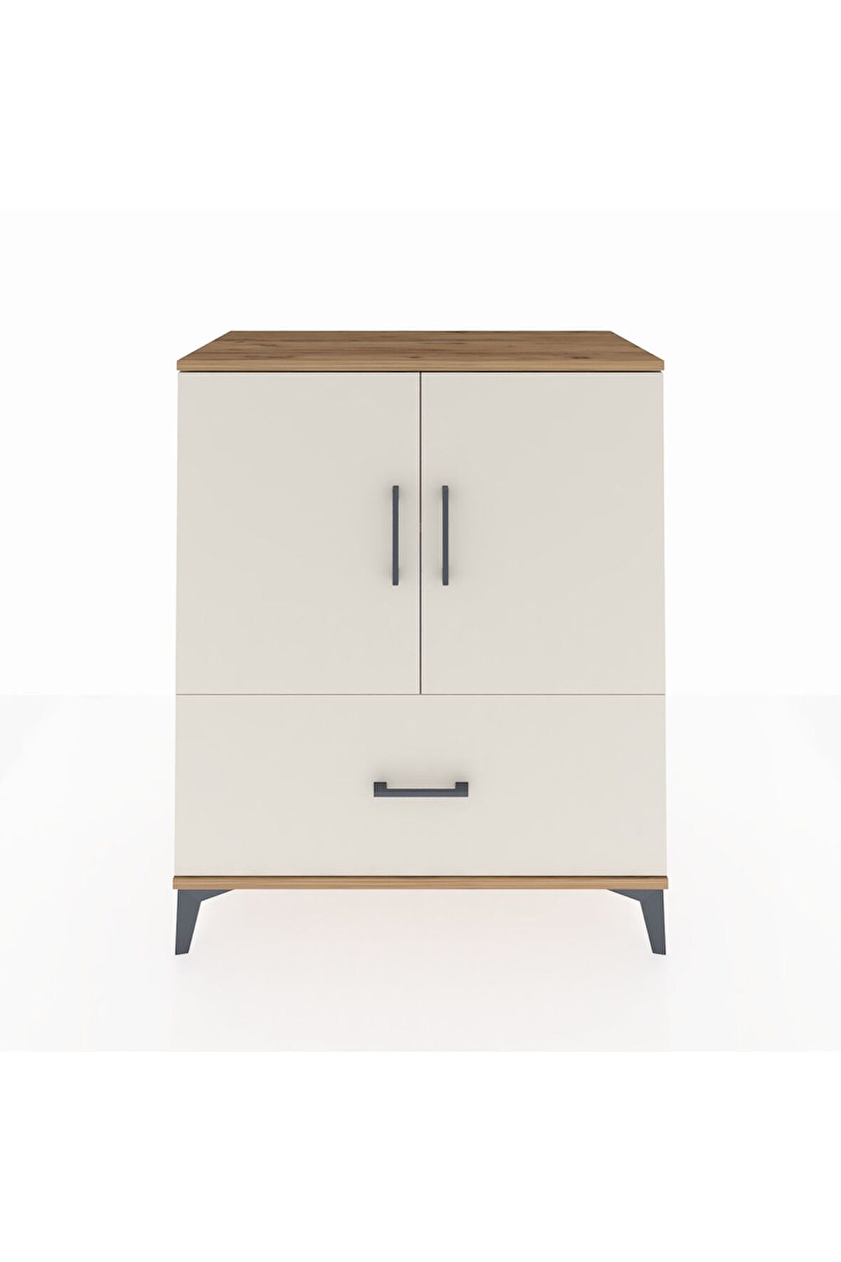 Hyperion Şifonyer 2 Raflı Tek Çekmeceli 2 Kapaklı 88x44x106 Çam-Aytaşı