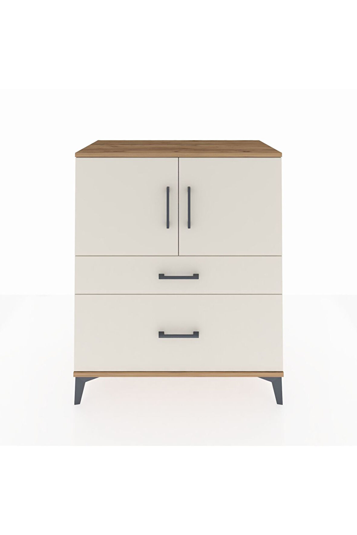 Hyperion Şifonyer 2 Raflı 2 Çekmeceli 2 Kapaklı 88x44x106 Çam-Aytaşı